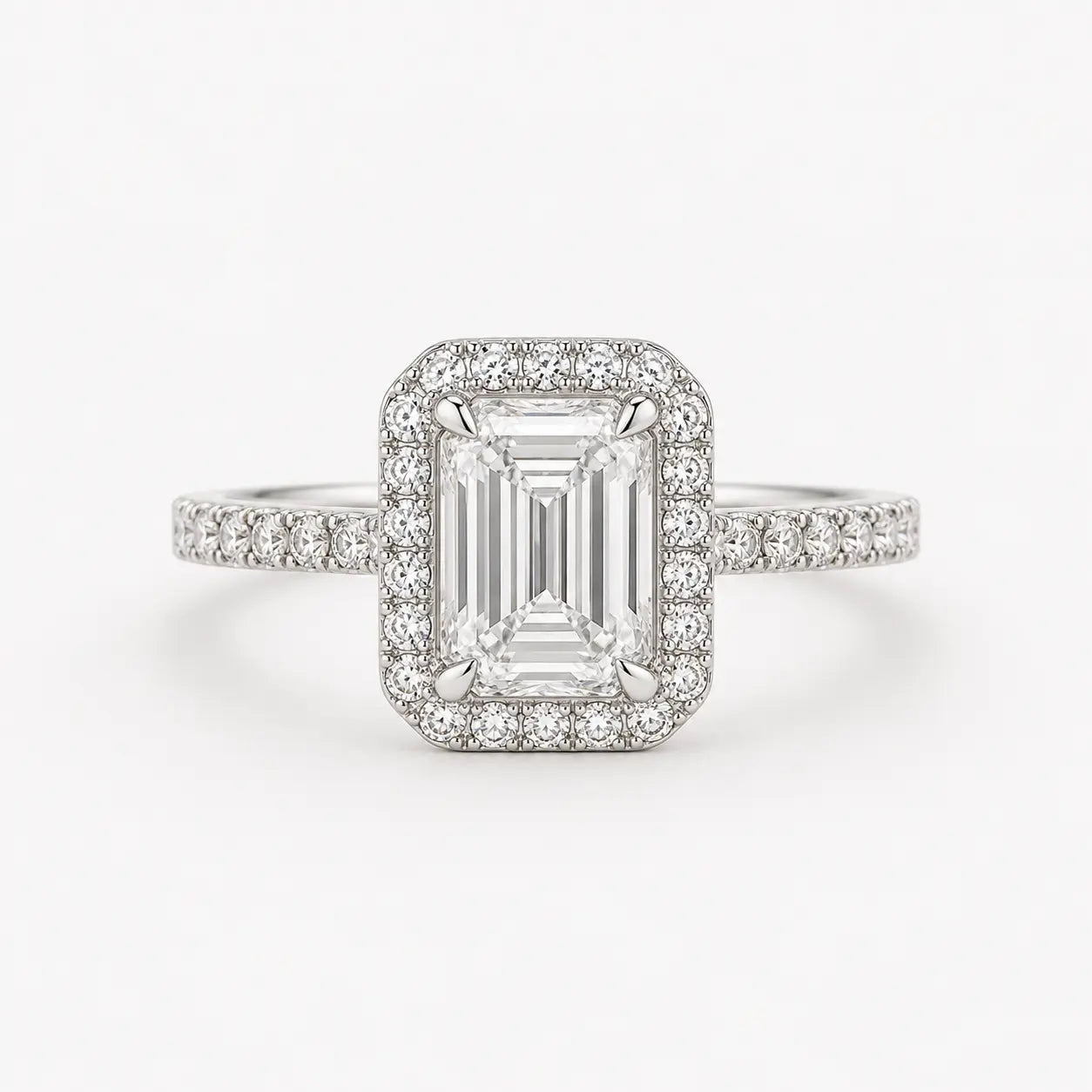 Moissanite Halo Rings