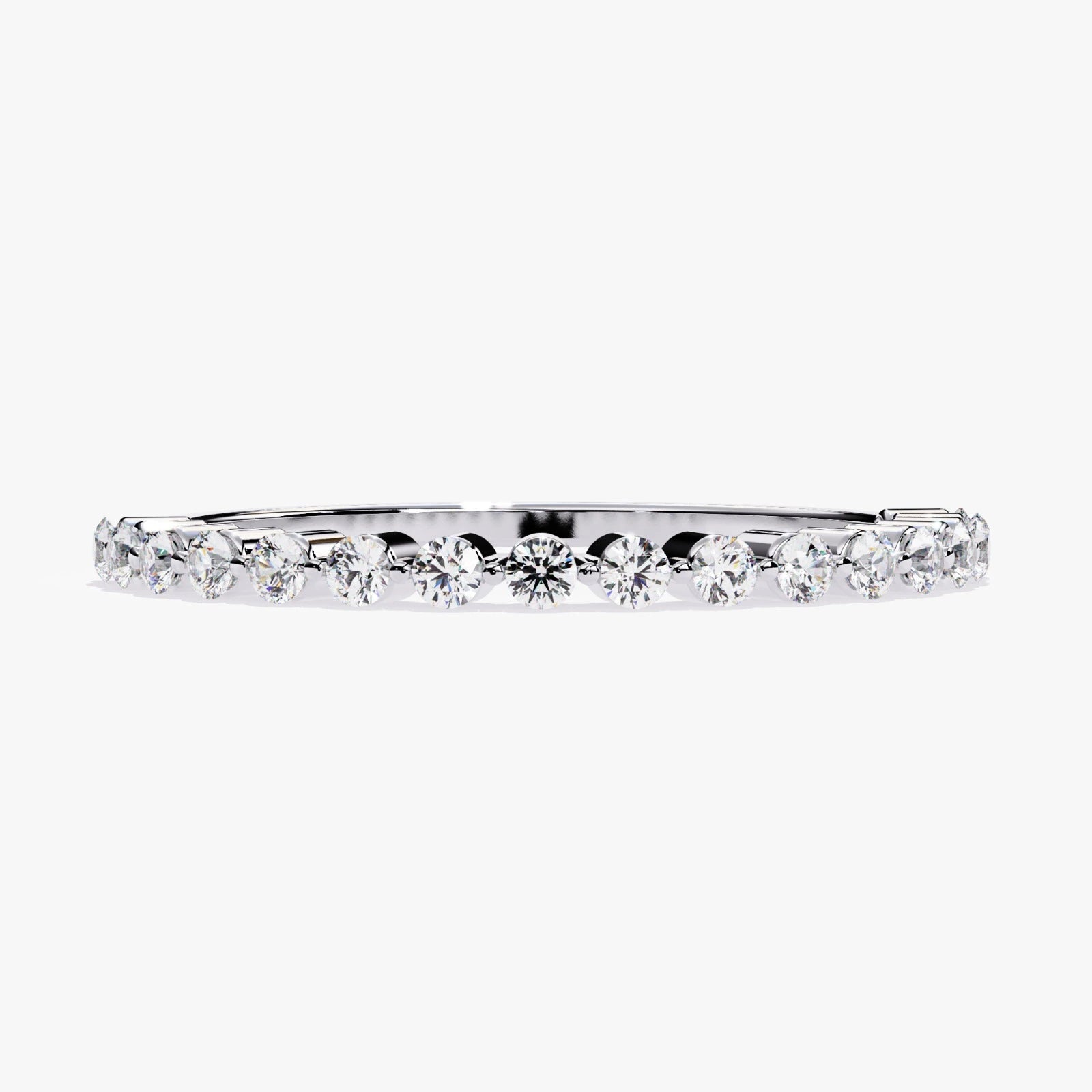 Lab Grown Diamond Eternity Wedding Band – Round Brilliant Shared Prong Ring for Women