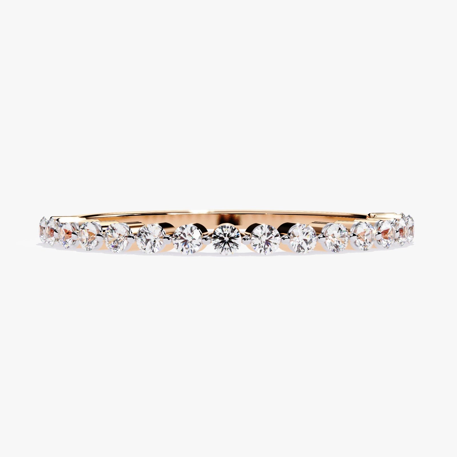 Lab Grown Diamond Eternity Wedding Band – Round Brilliant Shared Prong Ring for Women