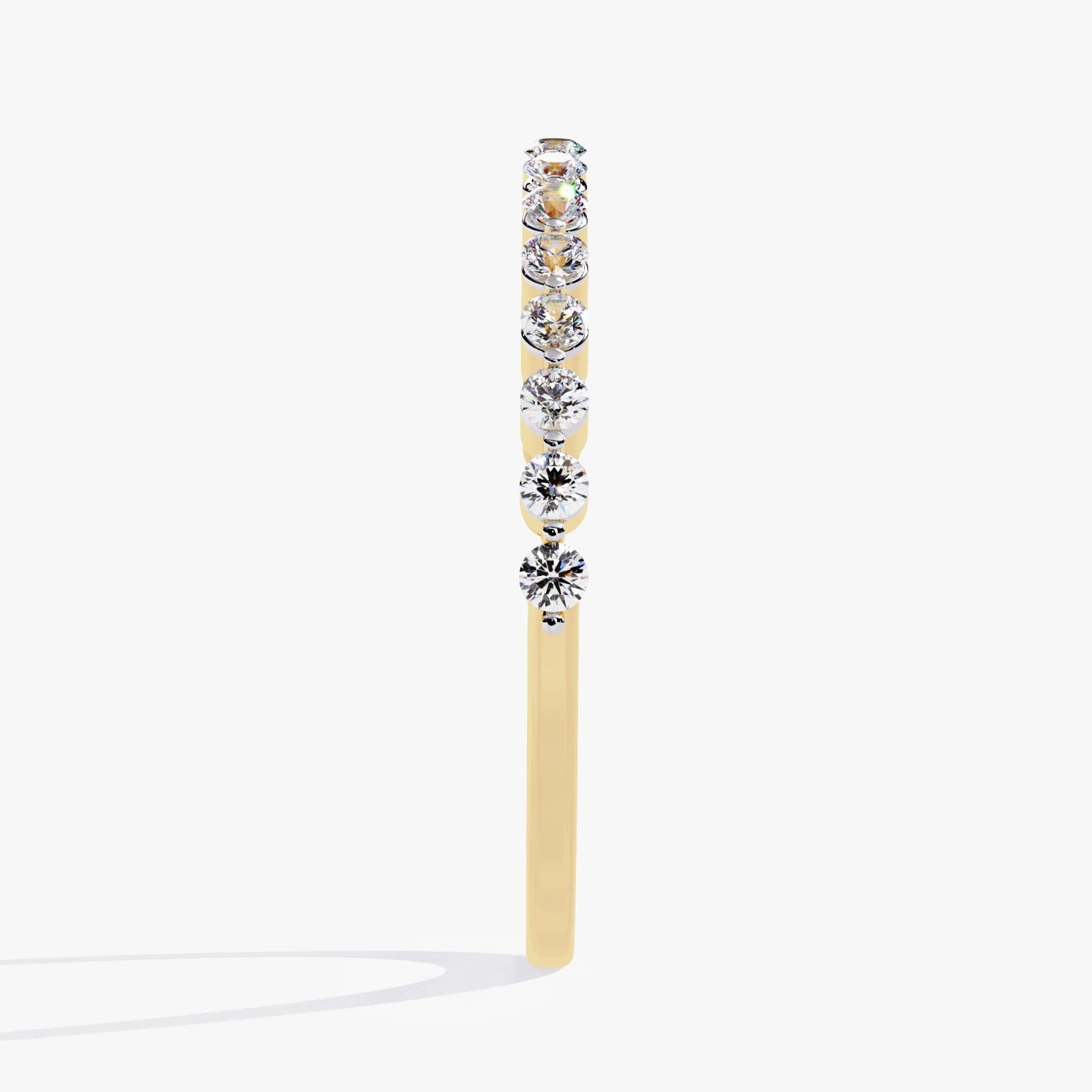 Lab Grown Diamond Eternity Wedding Band – Round Brilliant Shared Prong Ring for Women