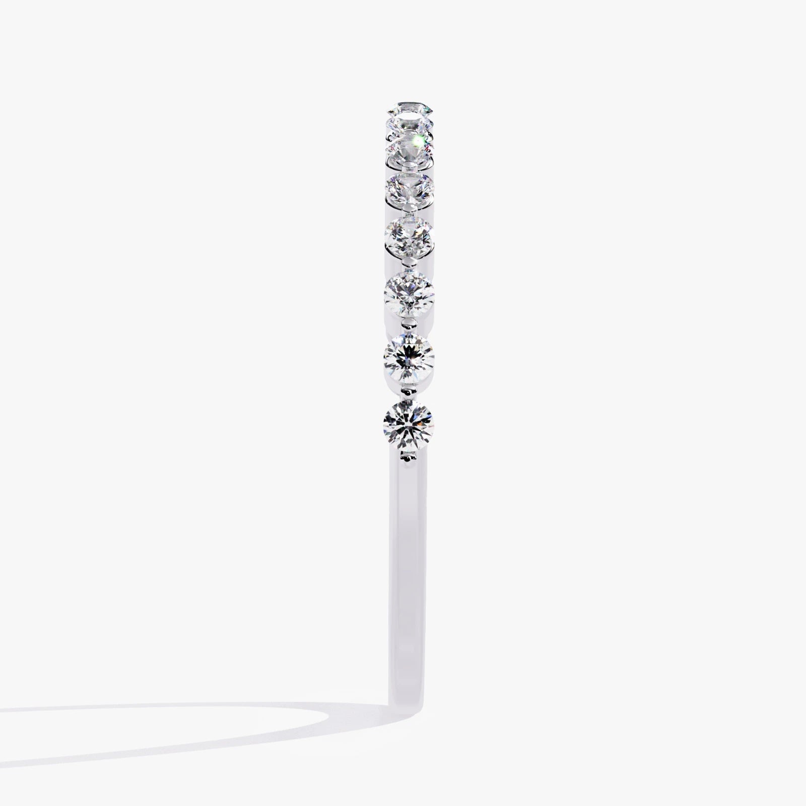 Lab Grown Diamond Eternity Wedding Band – Round Brilliant Shared Prong Ring for Women