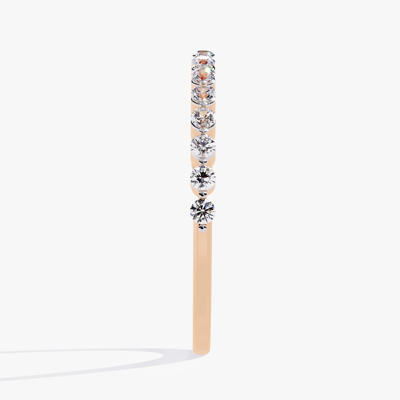 Lab Grown Diamond Eternity Wedding Band – Round Brilliant Shared Prong Ring for Women
