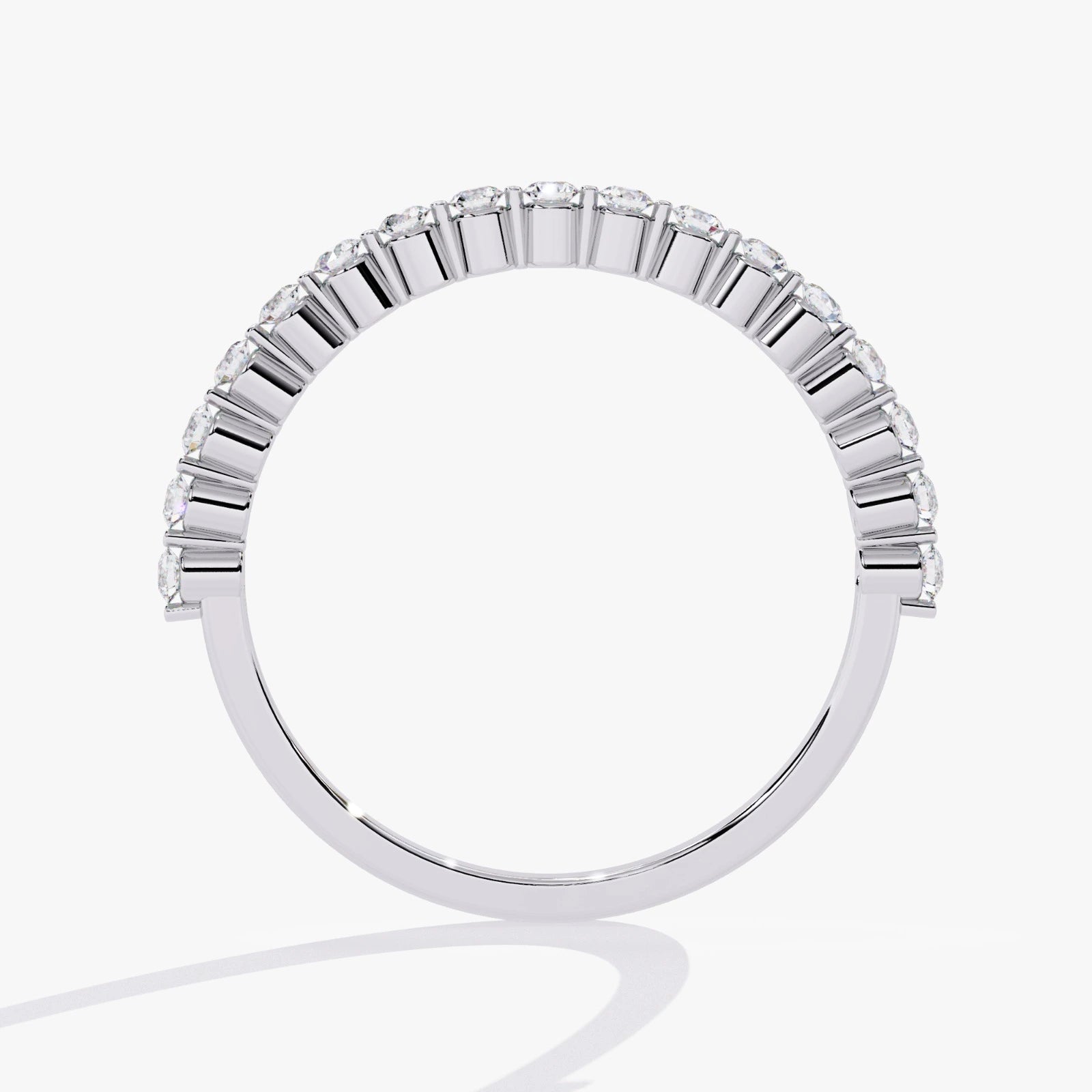Lab Grown Diamond Eternity Wedding Band – Round Brilliant Shared Prong Ring for Women