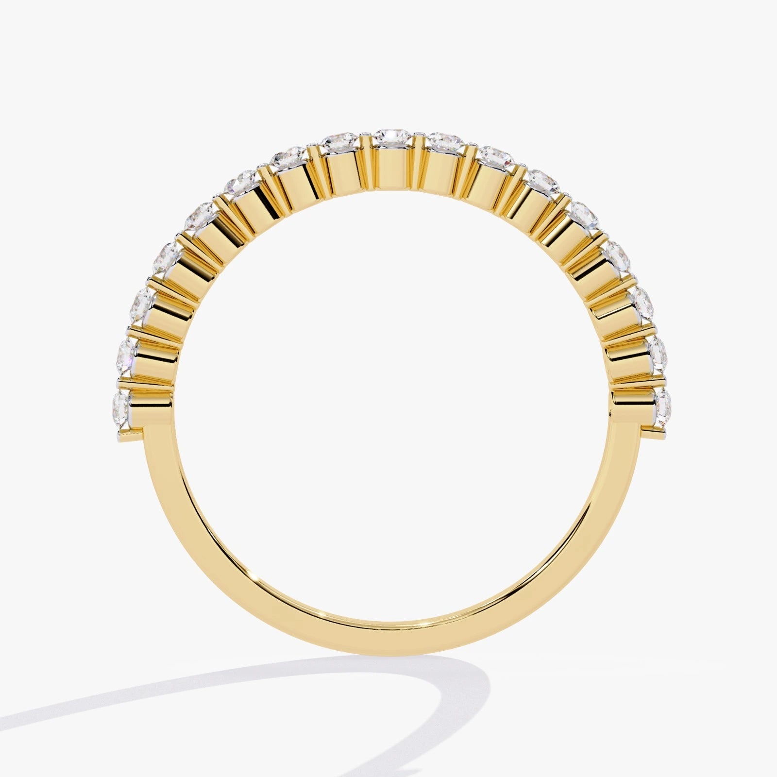 Lab Grown Diamond Eternity Wedding Band – Round Brilliant Shared Prong Ring for Women