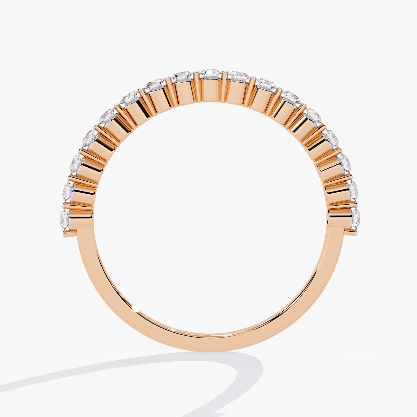 Lab Grown Diamond Eternity Wedding Band – Round Brilliant Shared Prong Ring for Women