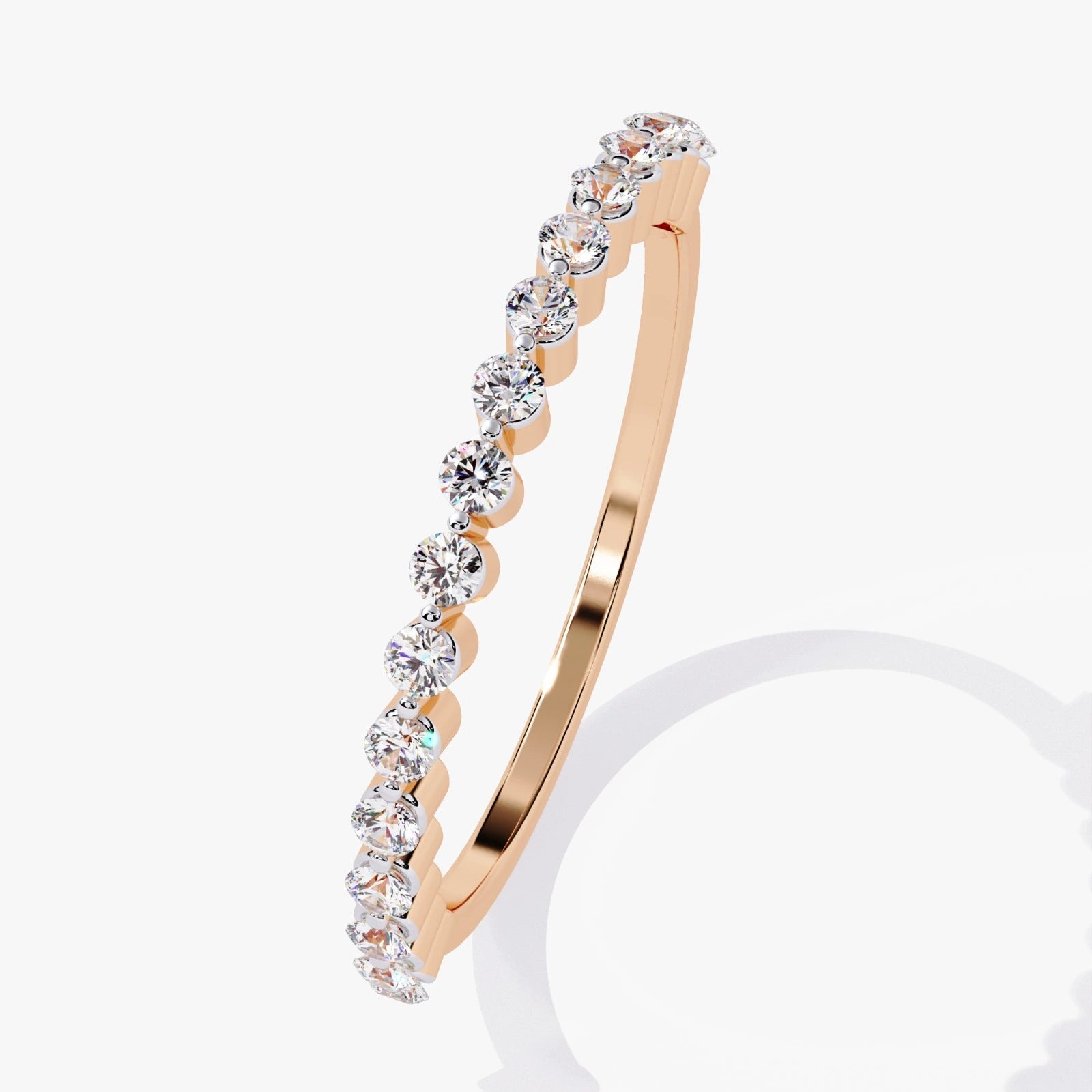 Lab Grown Diamond Eternity Wedding Band – Round Brilliant Shared Prong Ring for Women