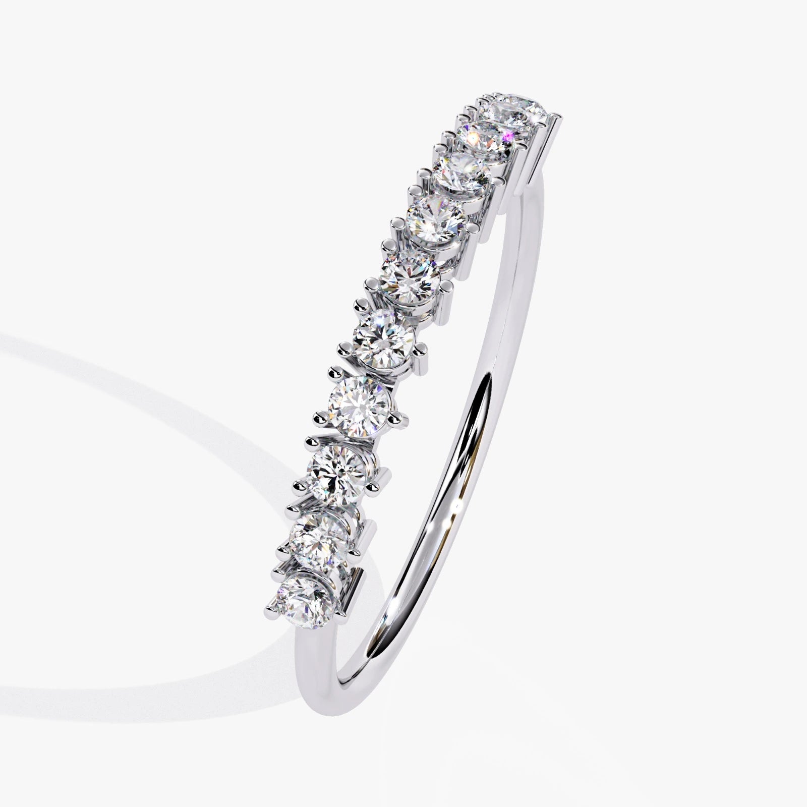 Lab Grown Diamond Wedding Band – Round Brilliant Eternity Ring for Women