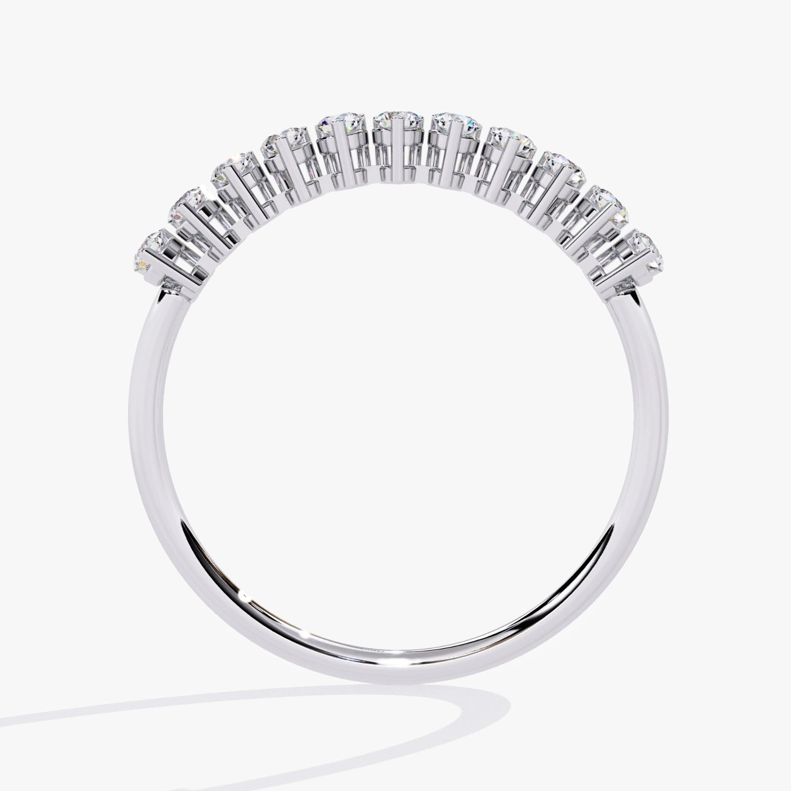 Lab Grown Diamond Wedding Band – Round Brilliant Eternity Ring for Women