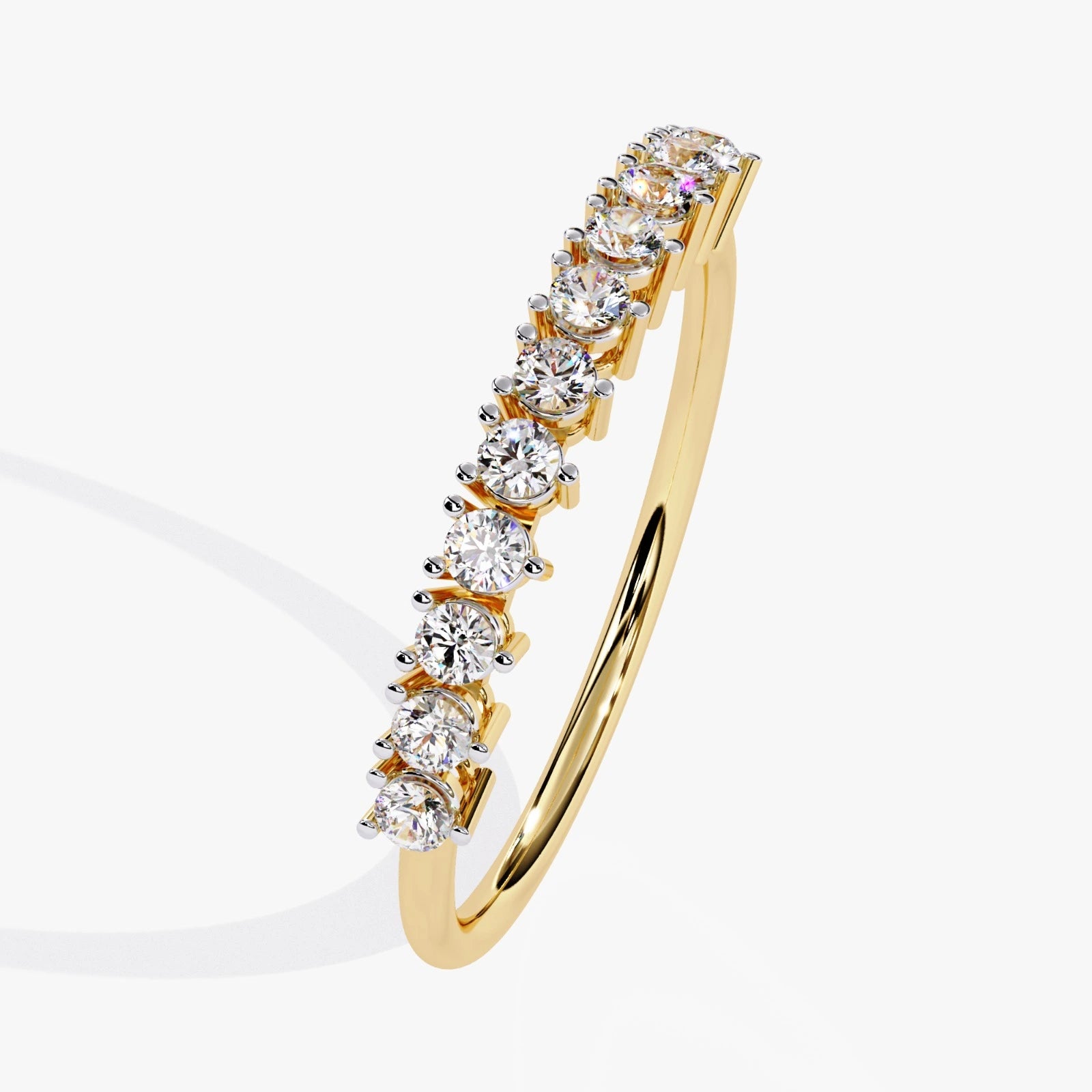Lab Grown Diamond Wedding Band – Round Brilliant Eternity Ring for Women