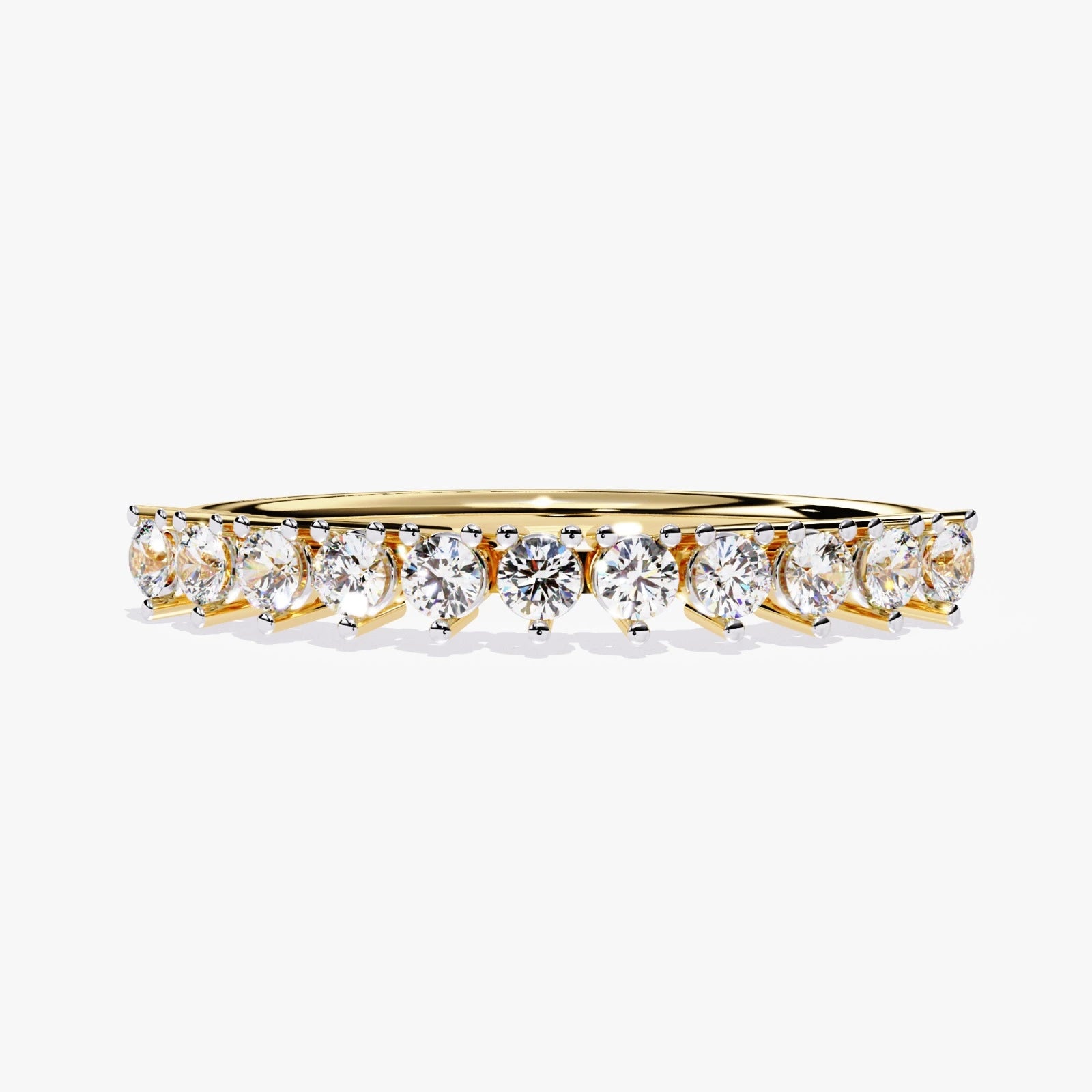 Lab Grown Diamond Wedding Band – Round Brilliant Eternity Ring for Women