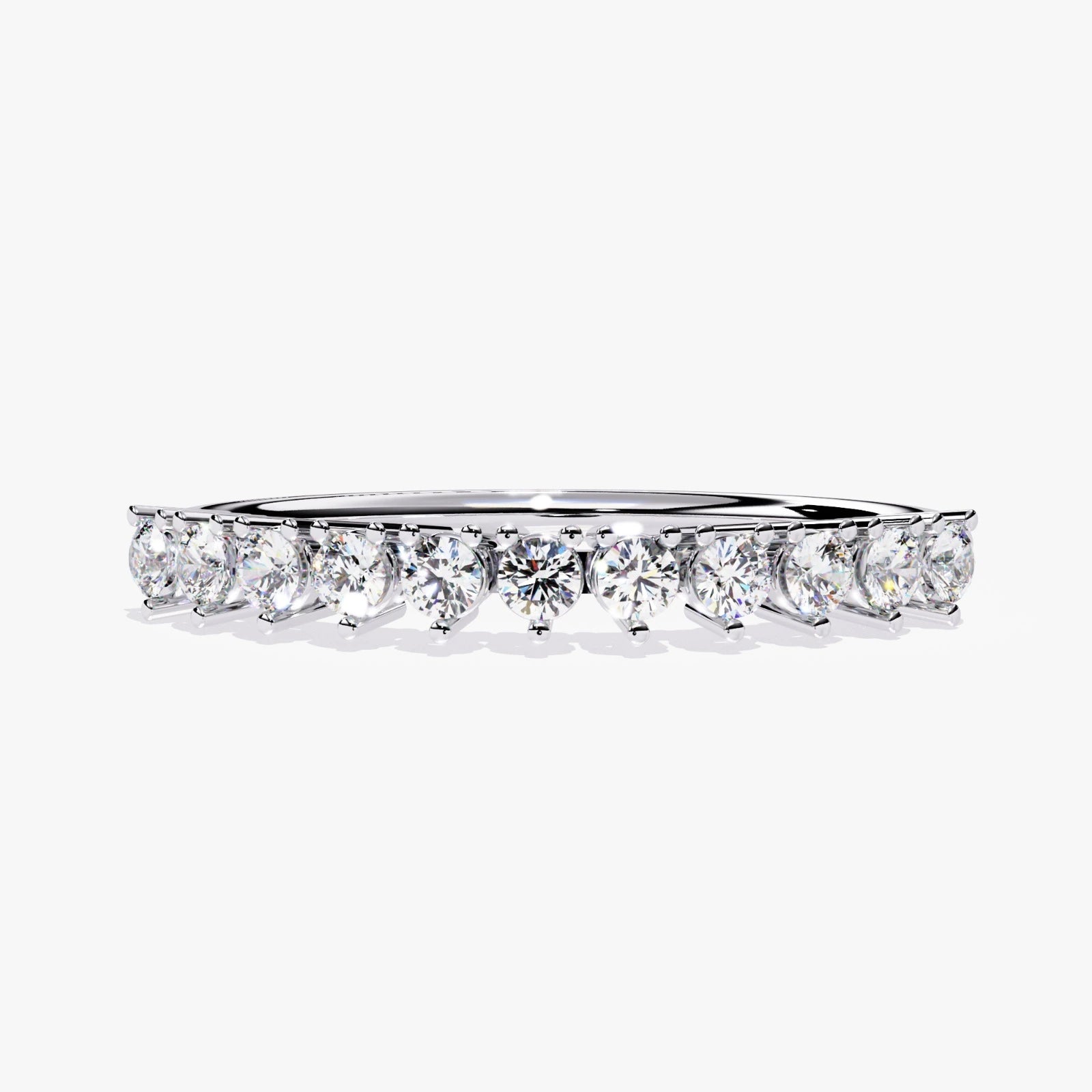 Lab Grown Diamond Wedding Band – Round Brilliant Eternity Ring for Women