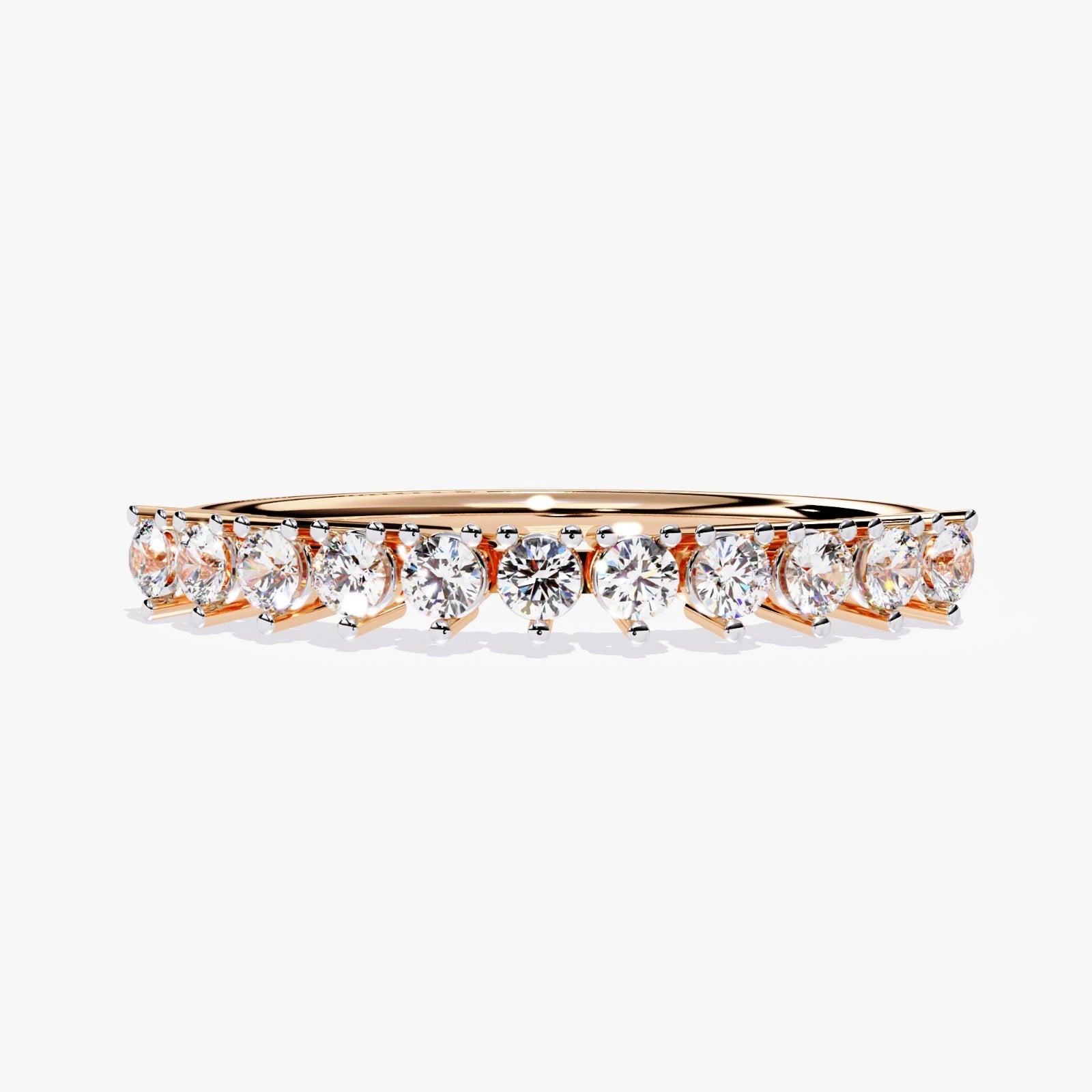 Lab Grown Diamond Wedding Band – Round Brilliant Eternity Ring for Women