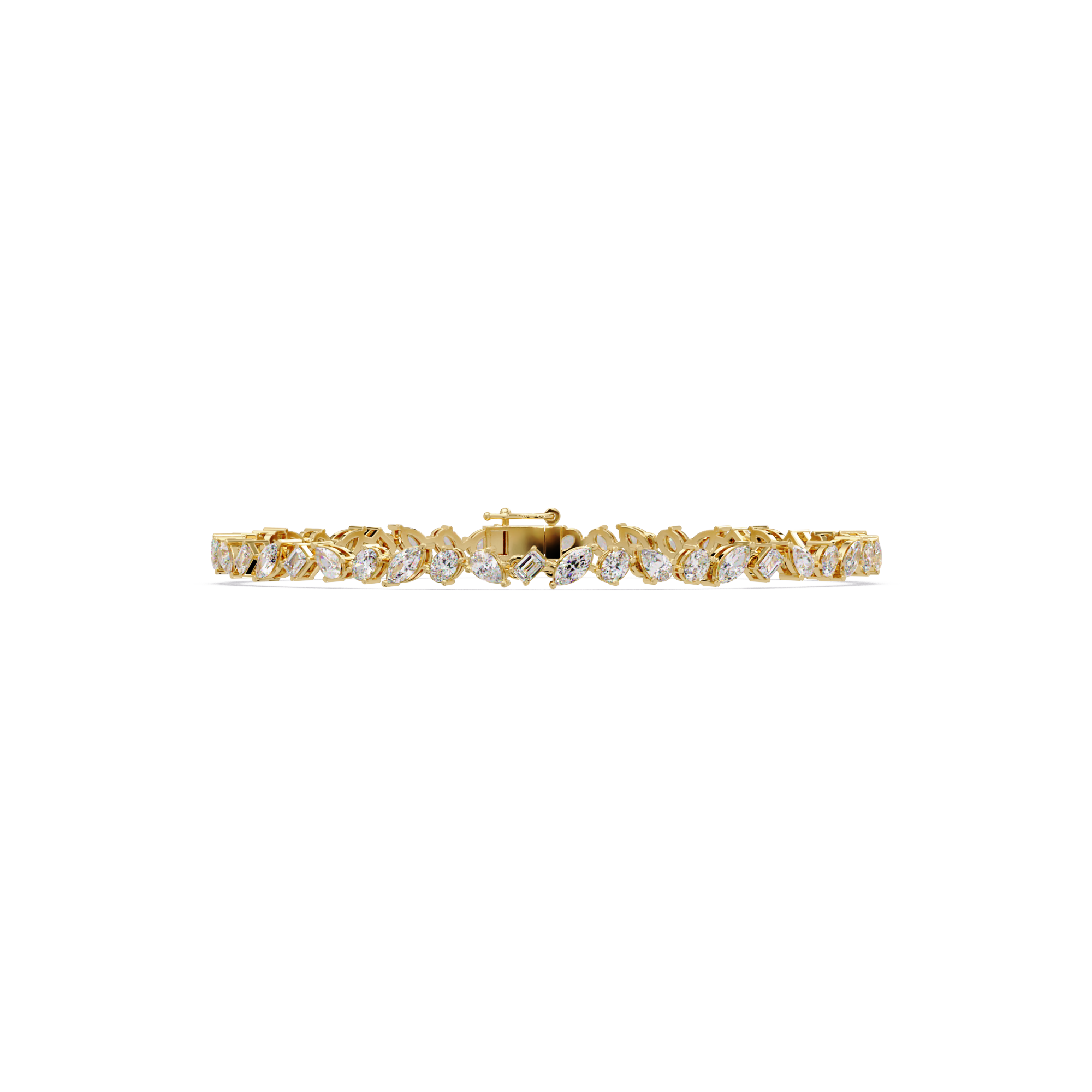 Mix Cut Lab Grown Diamond Tennis Bracelet