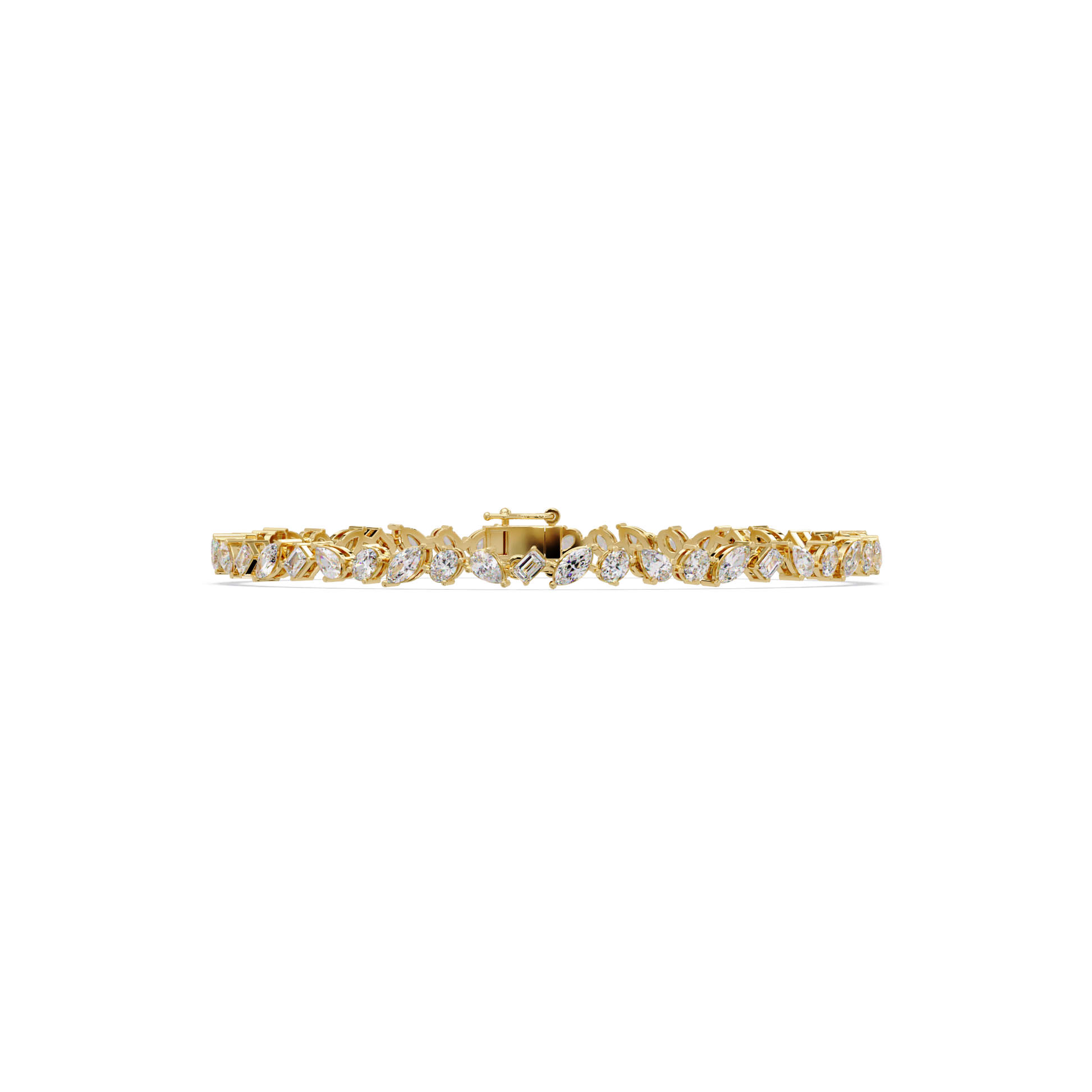 Mix Cut Lab Grown Diamond Tennis Bracelet