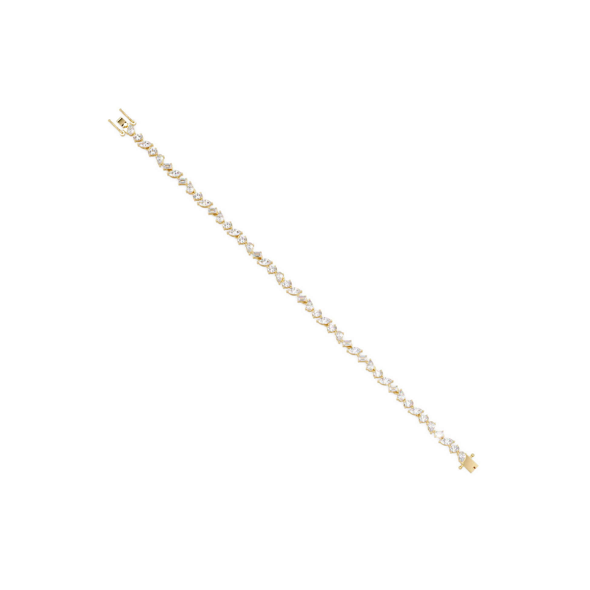 Mix Cut Lab Grown Diamond Tennis Bracelet