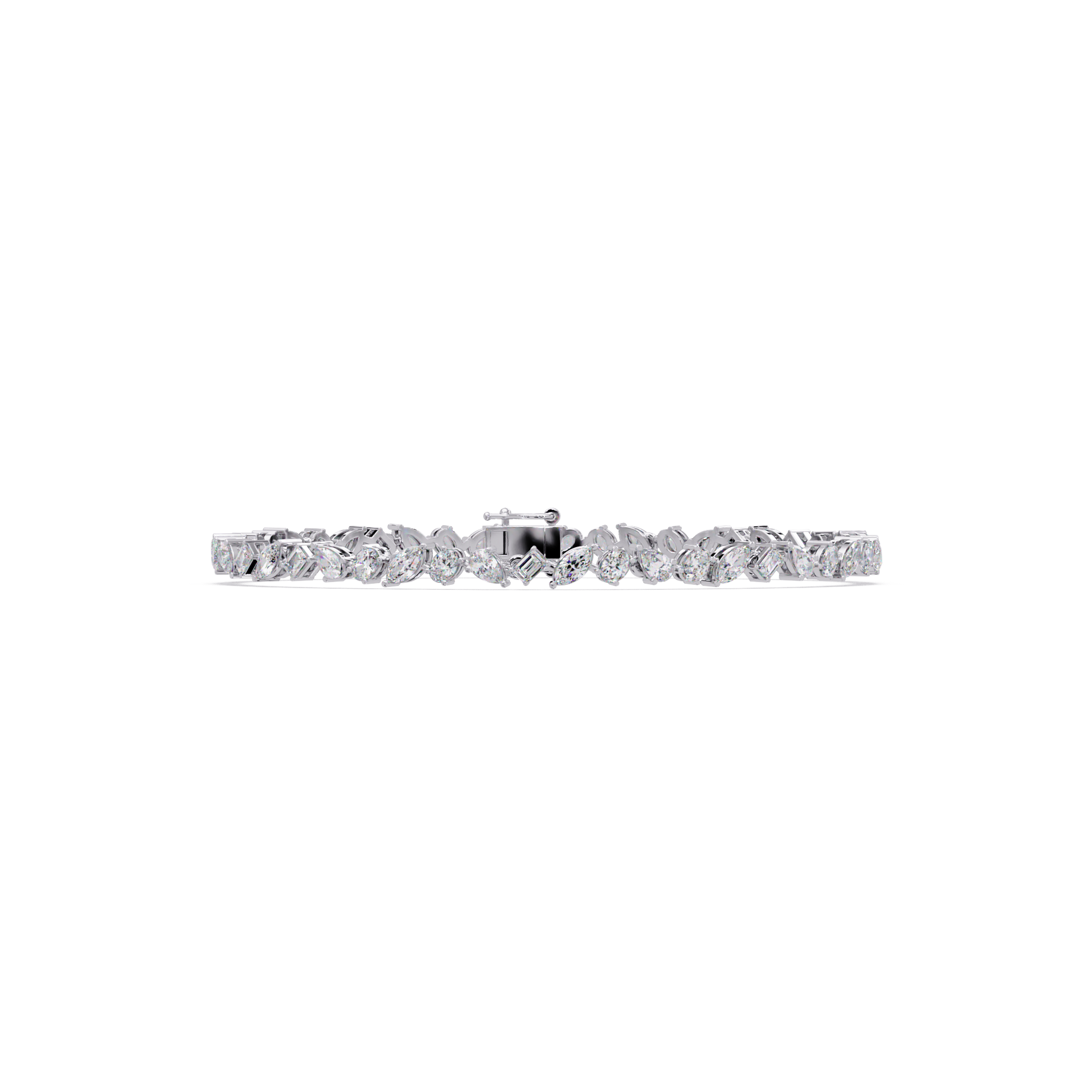 Mix Cut Lab Grown Diamond Tennis Bracelet