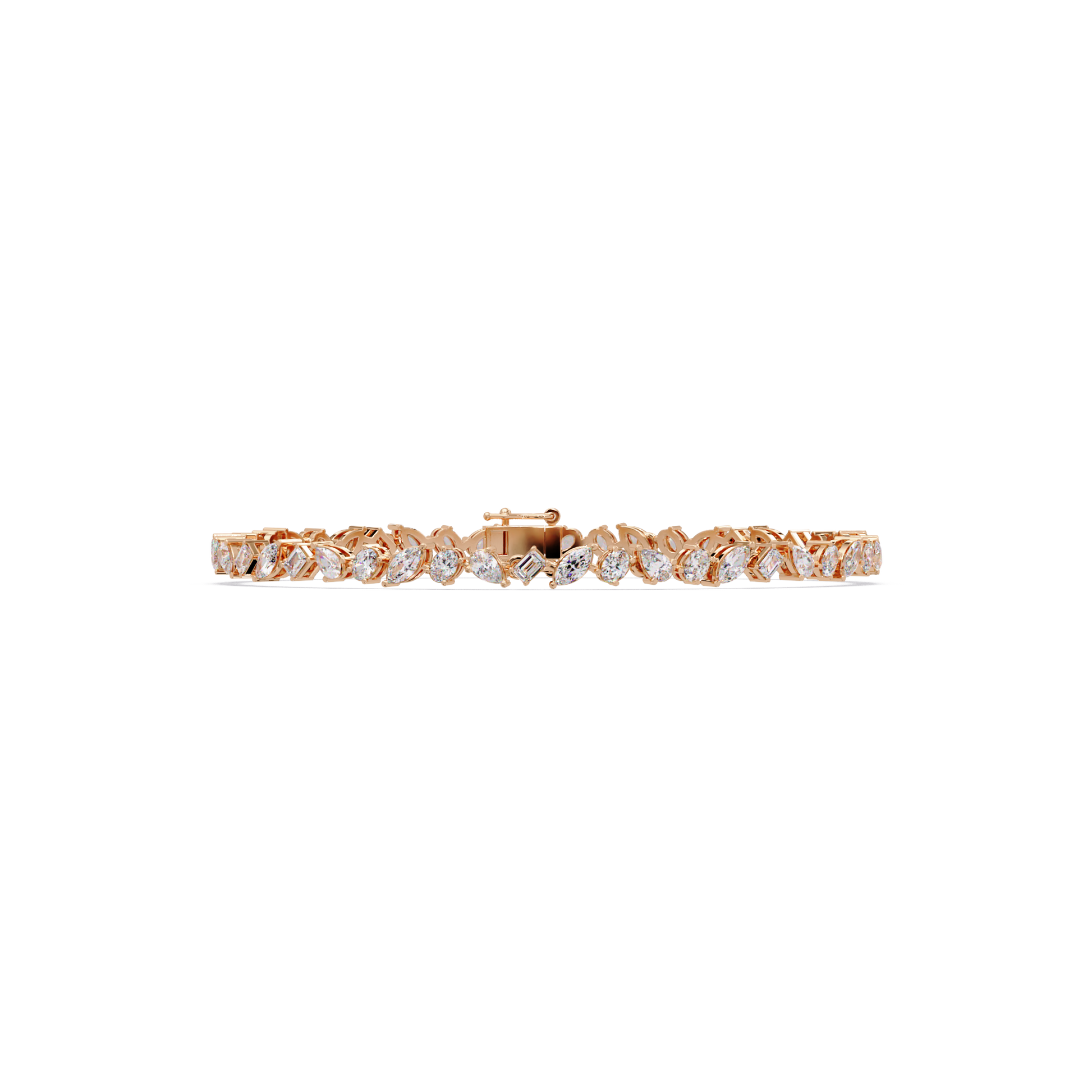 Mix Cut Lab Grown Diamond Tennis Bracelet