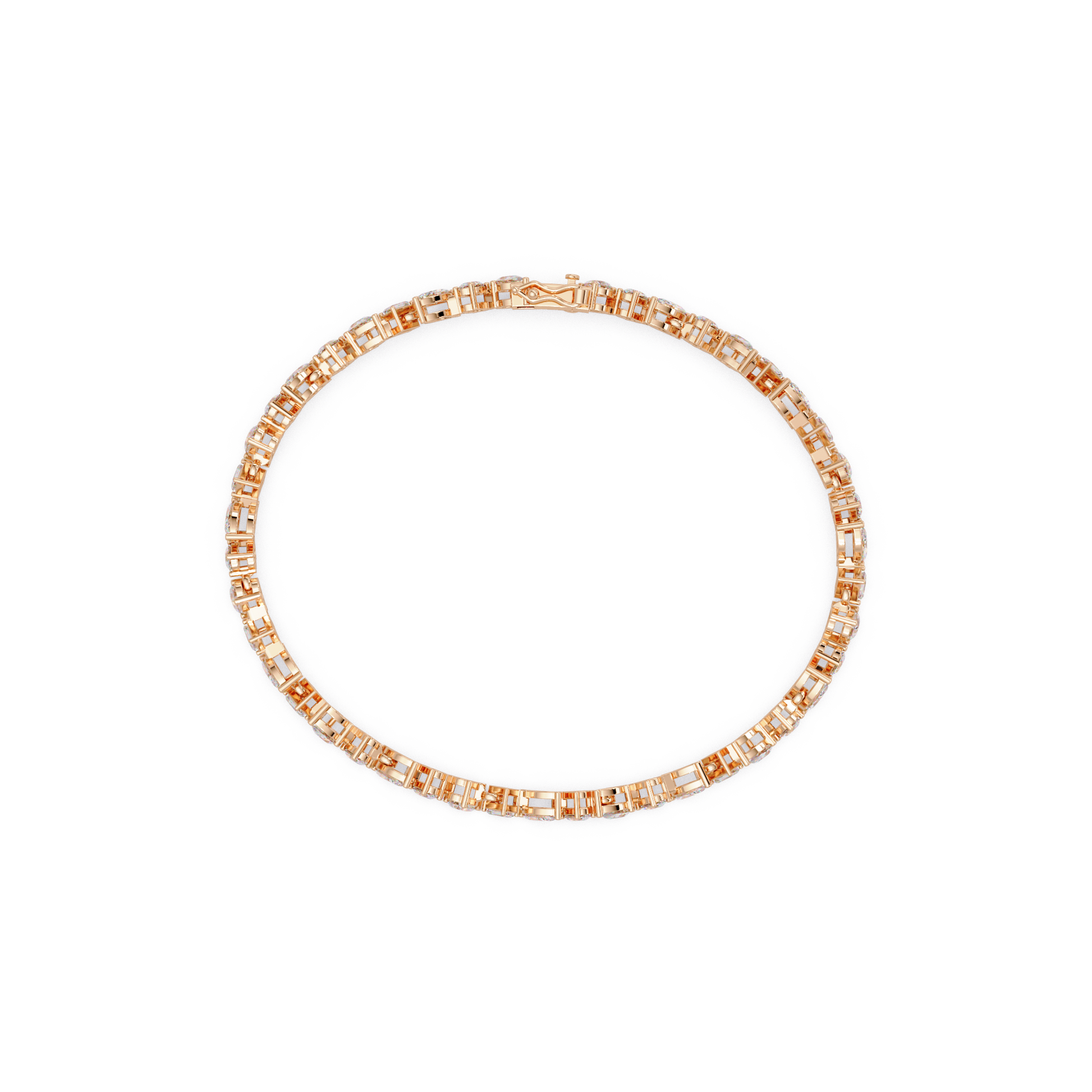 Mix Cut Lab Grown Diamond Tennis Bracelet