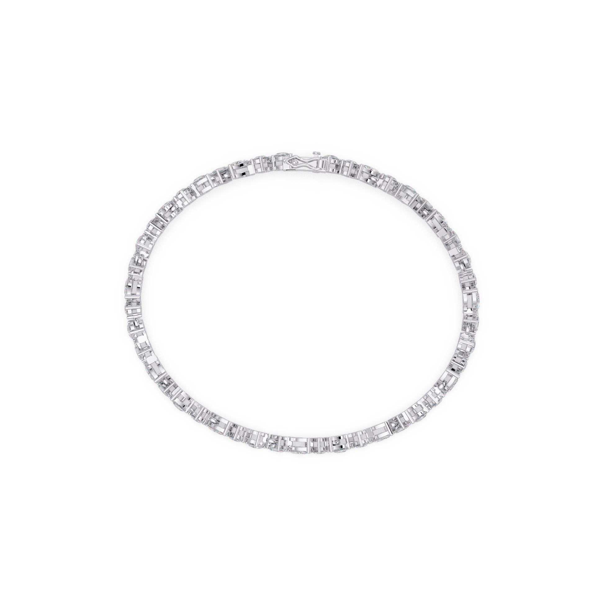 Mix Cut Lab Grown Diamond Tennis Bracelet
