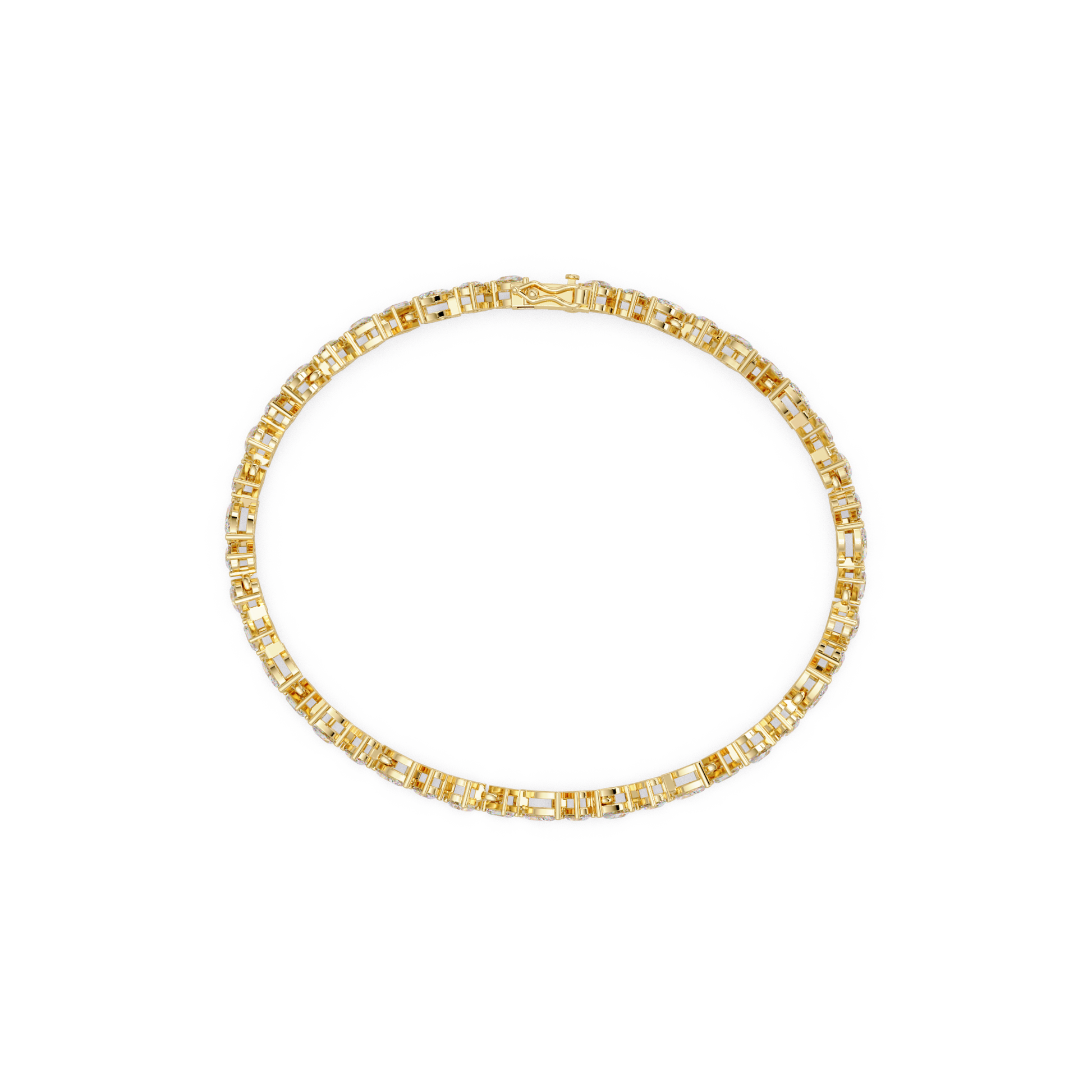 Mix Cut Lab Grown Diamond Tennis Bracelet