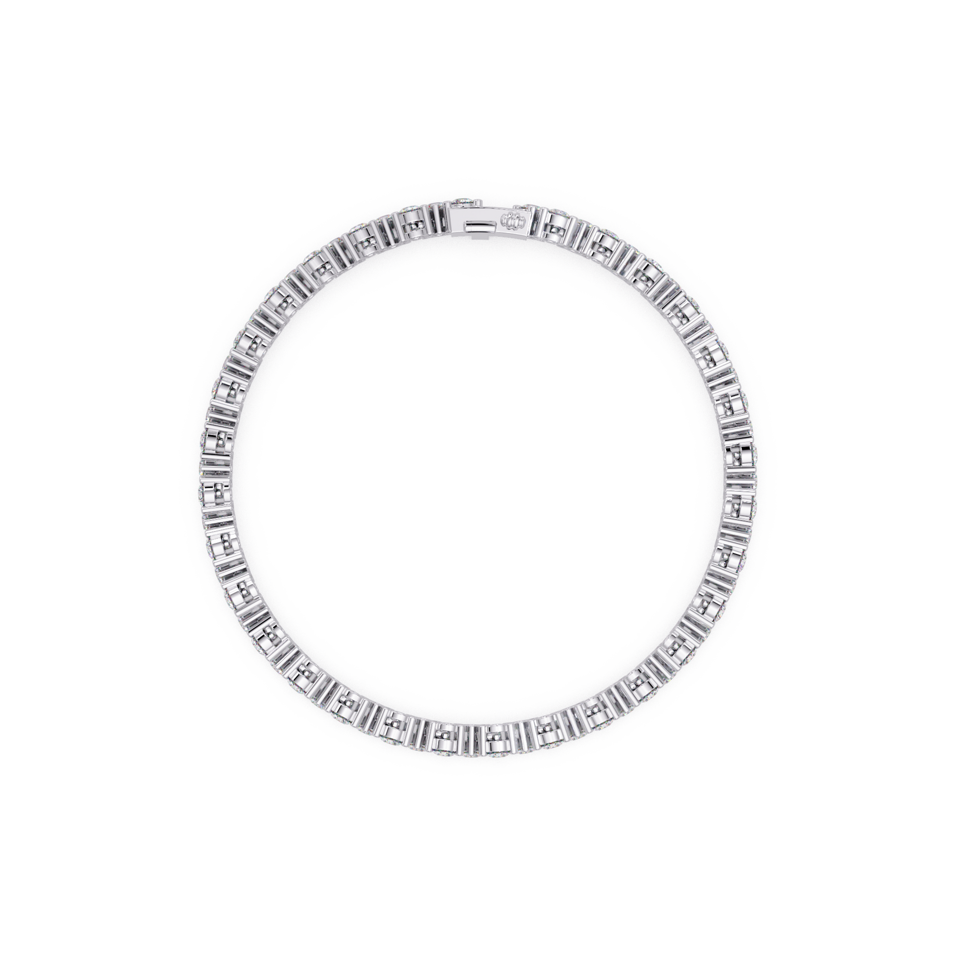 Round Cut Lab Grown Diamond Tennis Bracelet