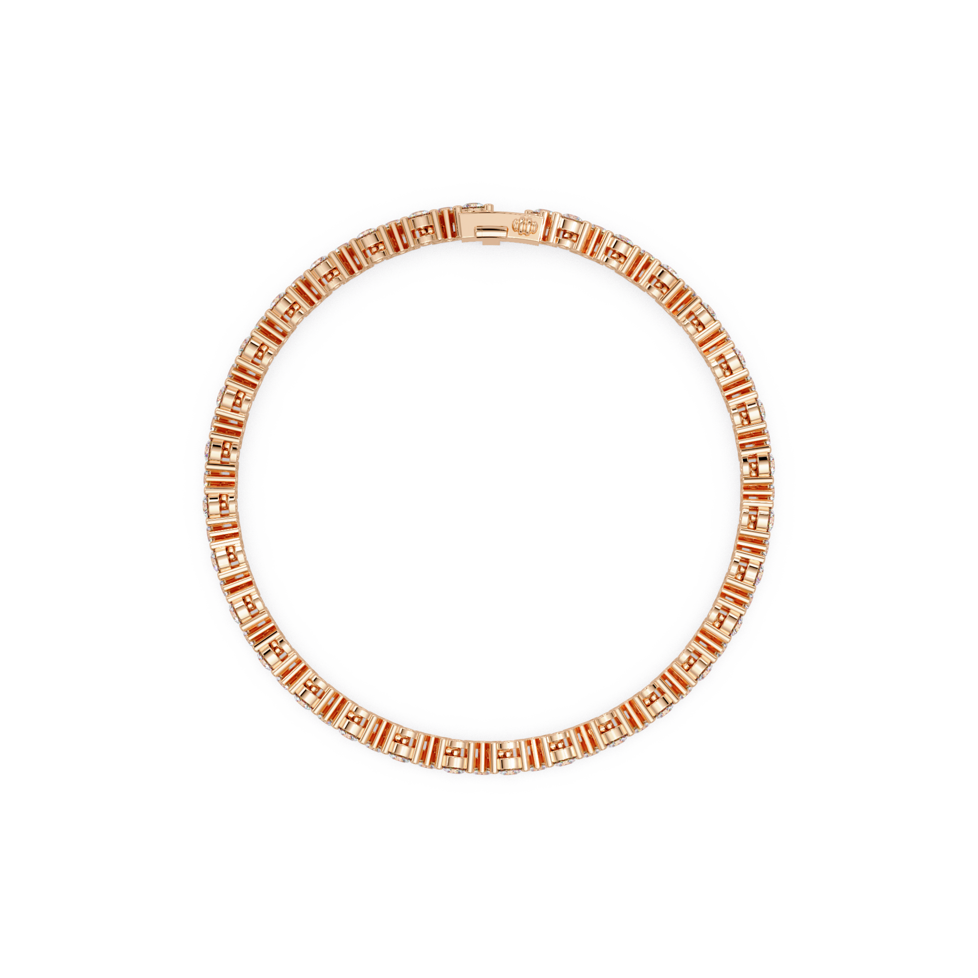 Round Cut Lab Grown Diamond Tennis Bracelet