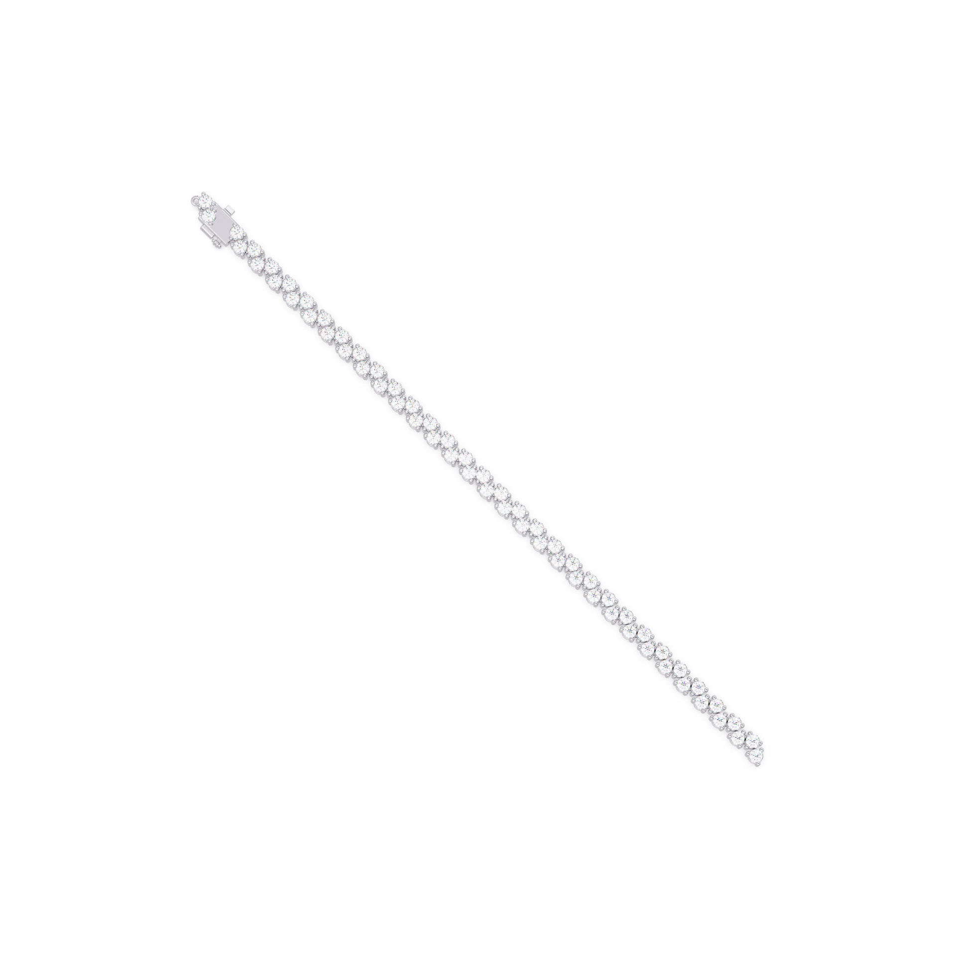 Round Cut Lab Grown Diamond Tennis Bracelet