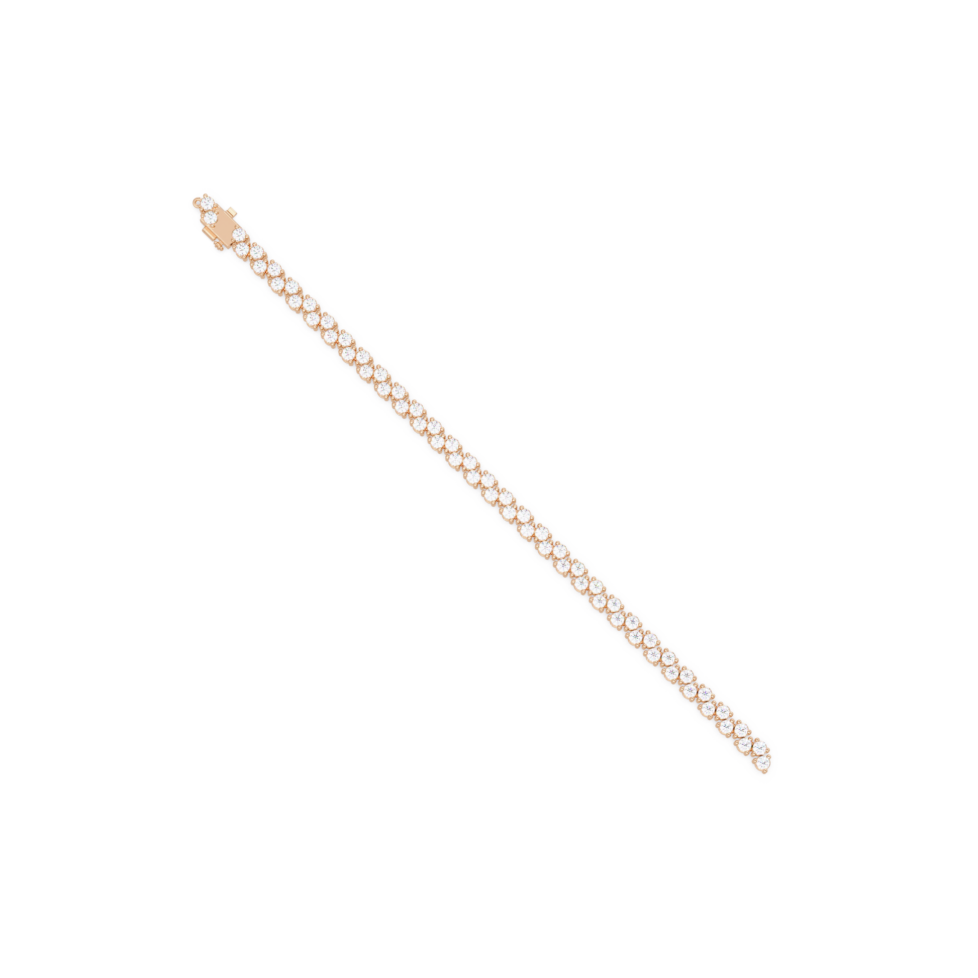 Round Cut Lab Grown Diamond Tennis Bracelet