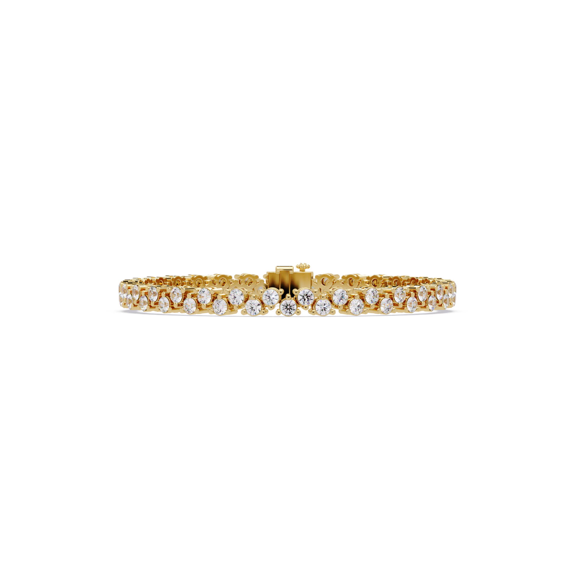 Round Cut Lab Grown Diamond Tennis Bracelet