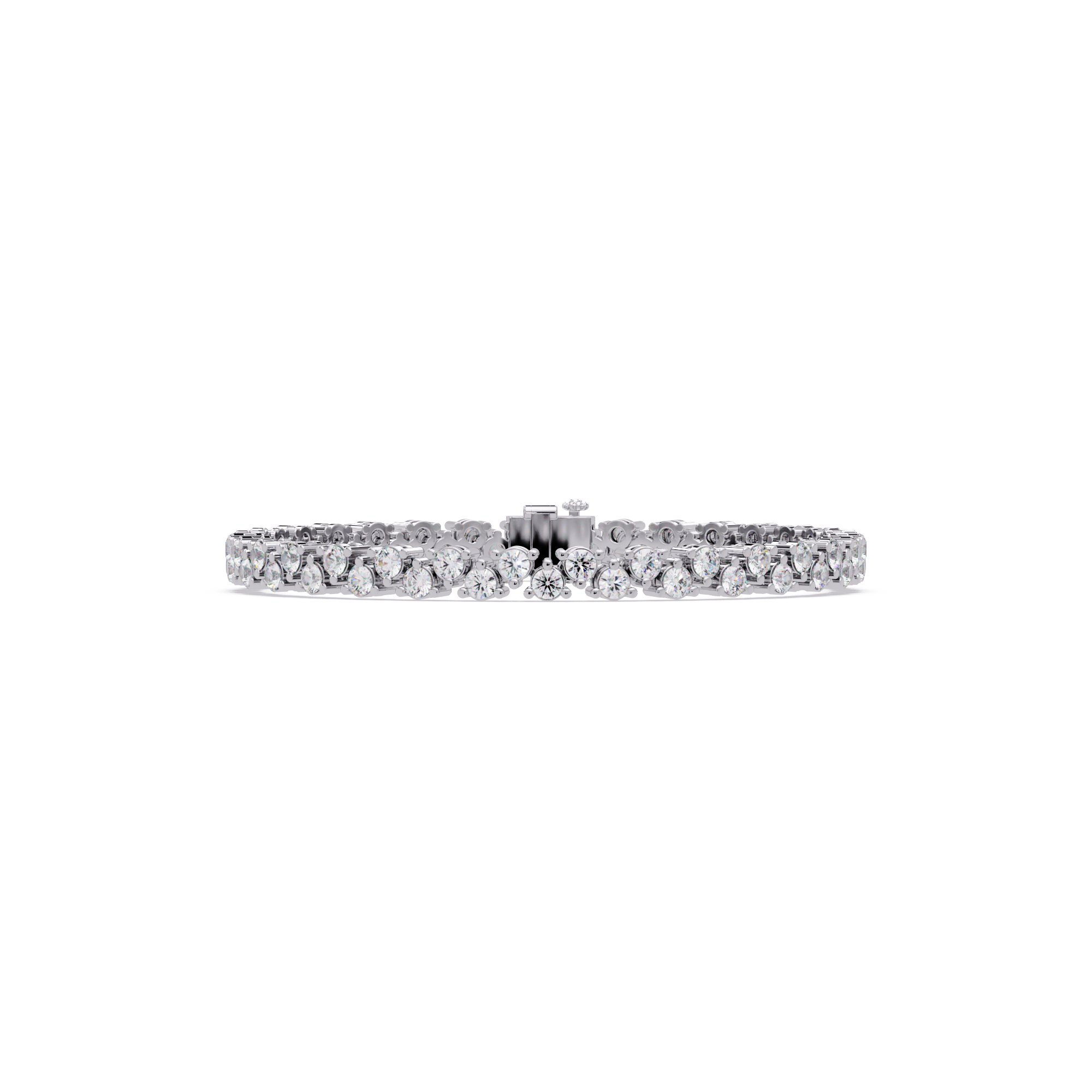Round Cut Lab Grown Diamond Tennis Bracelet