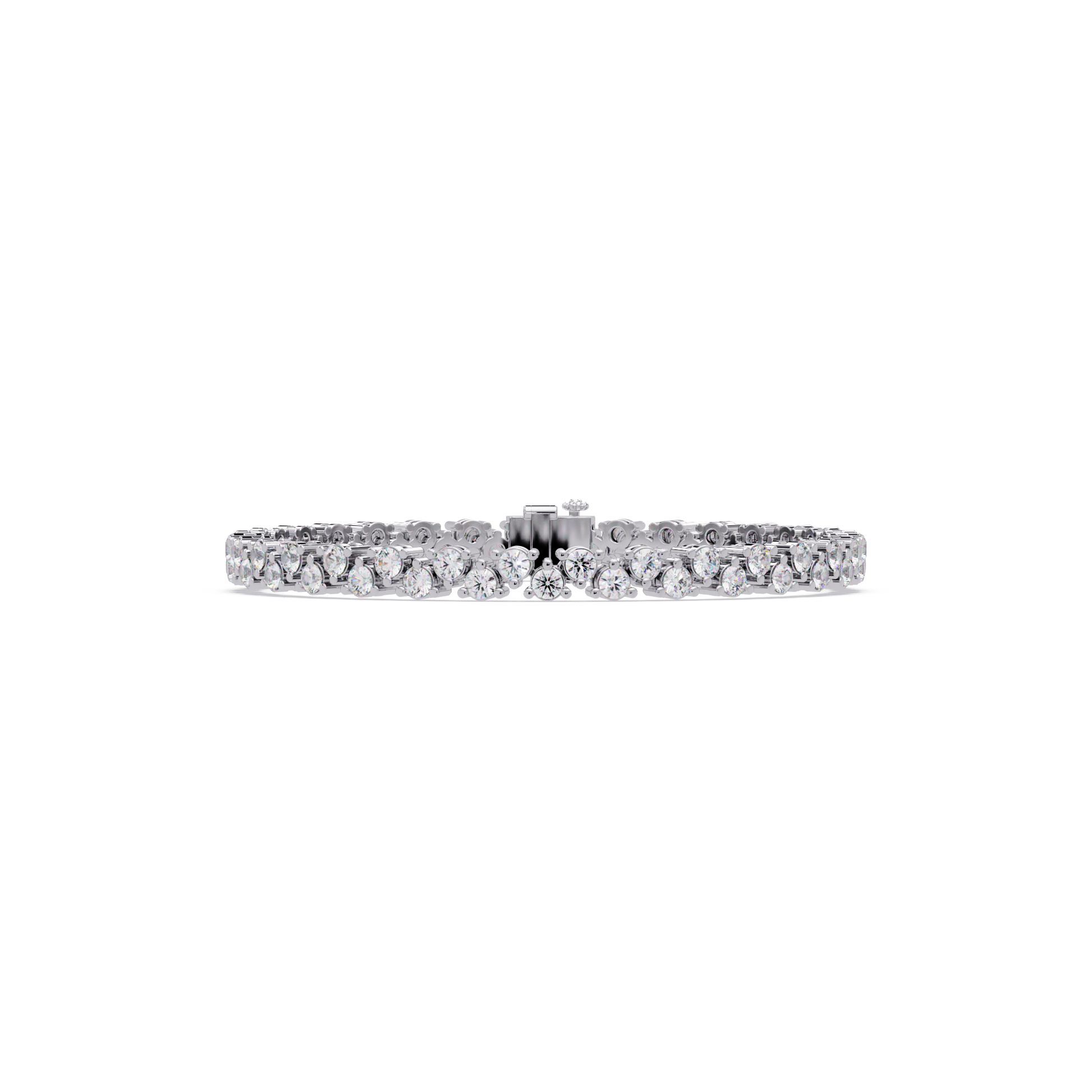 Round Cut Lab Grown Diamond Tennis Bracelet