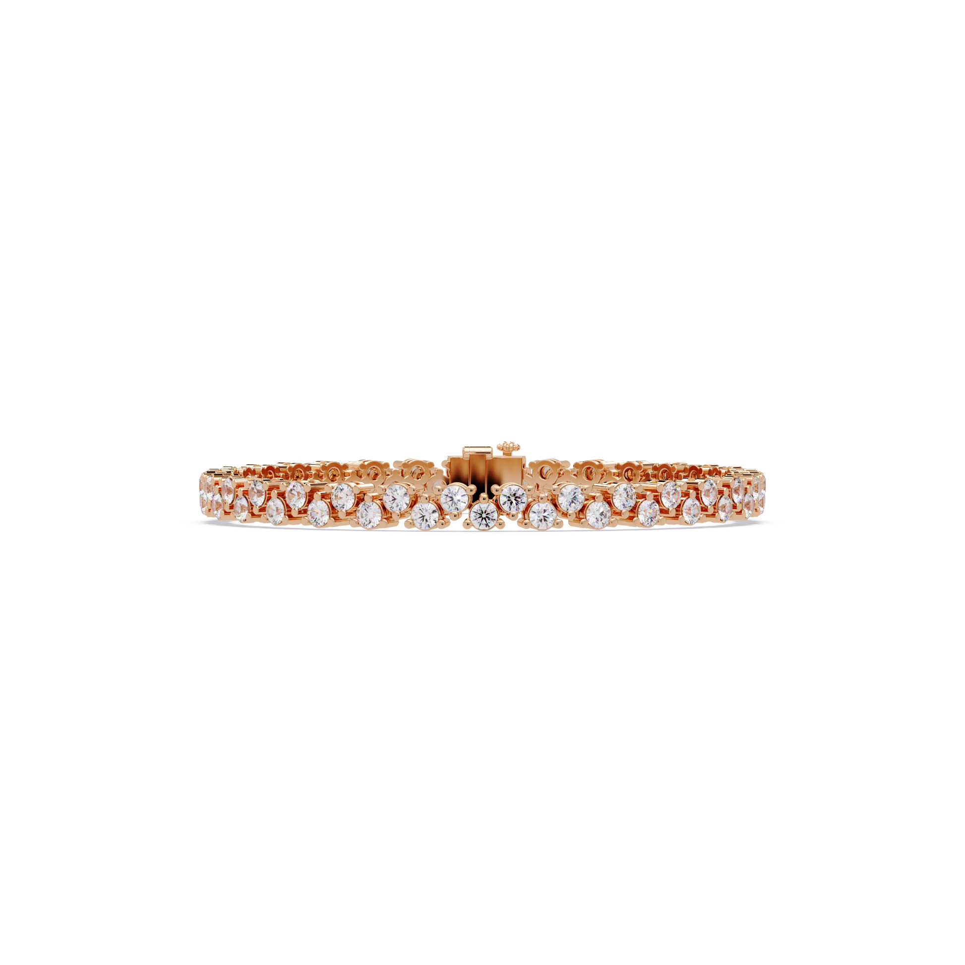 Round Cut Lab Grown Diamond Tennis Bracelet