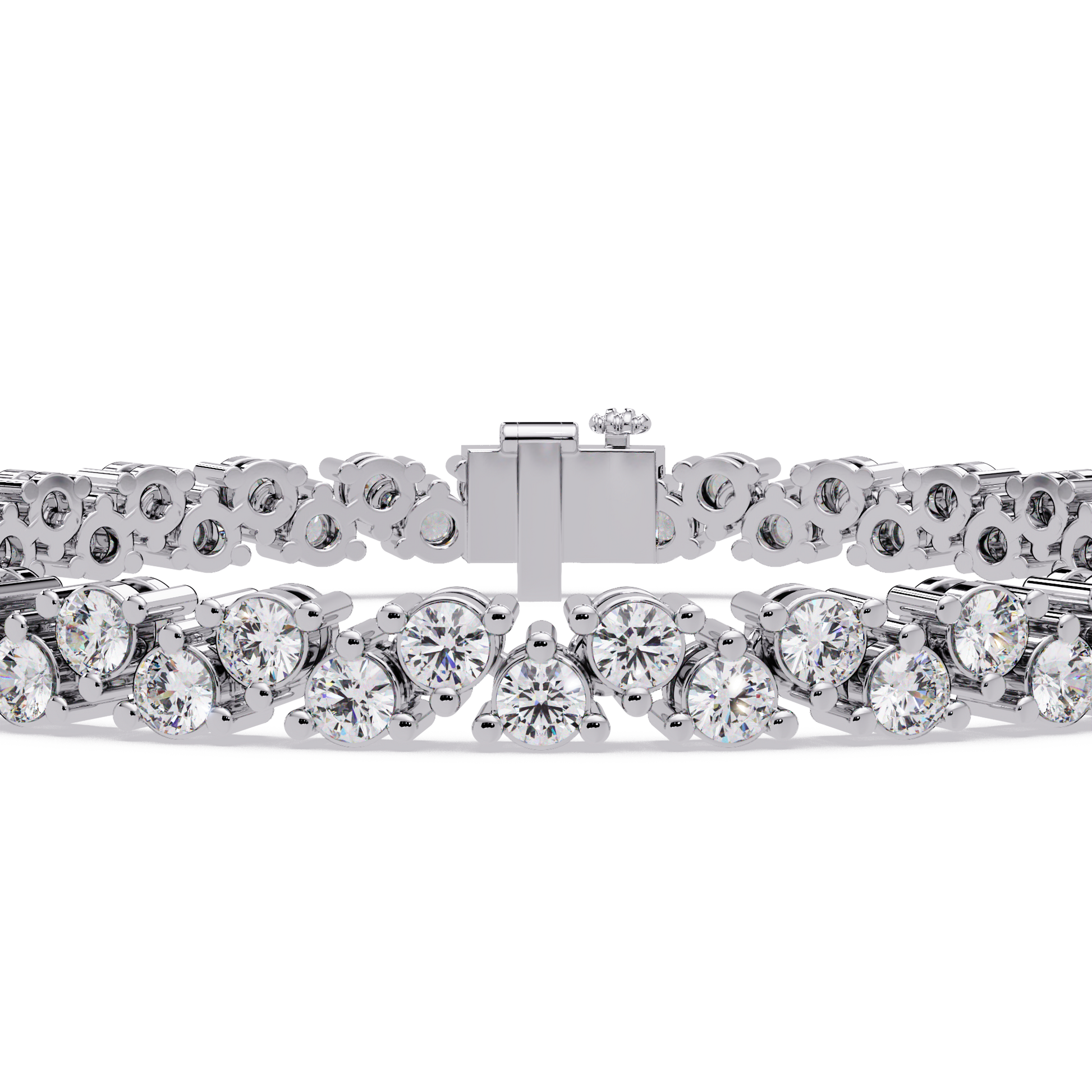 Round Cut Lab Grown Diamond Tennis Bracelet