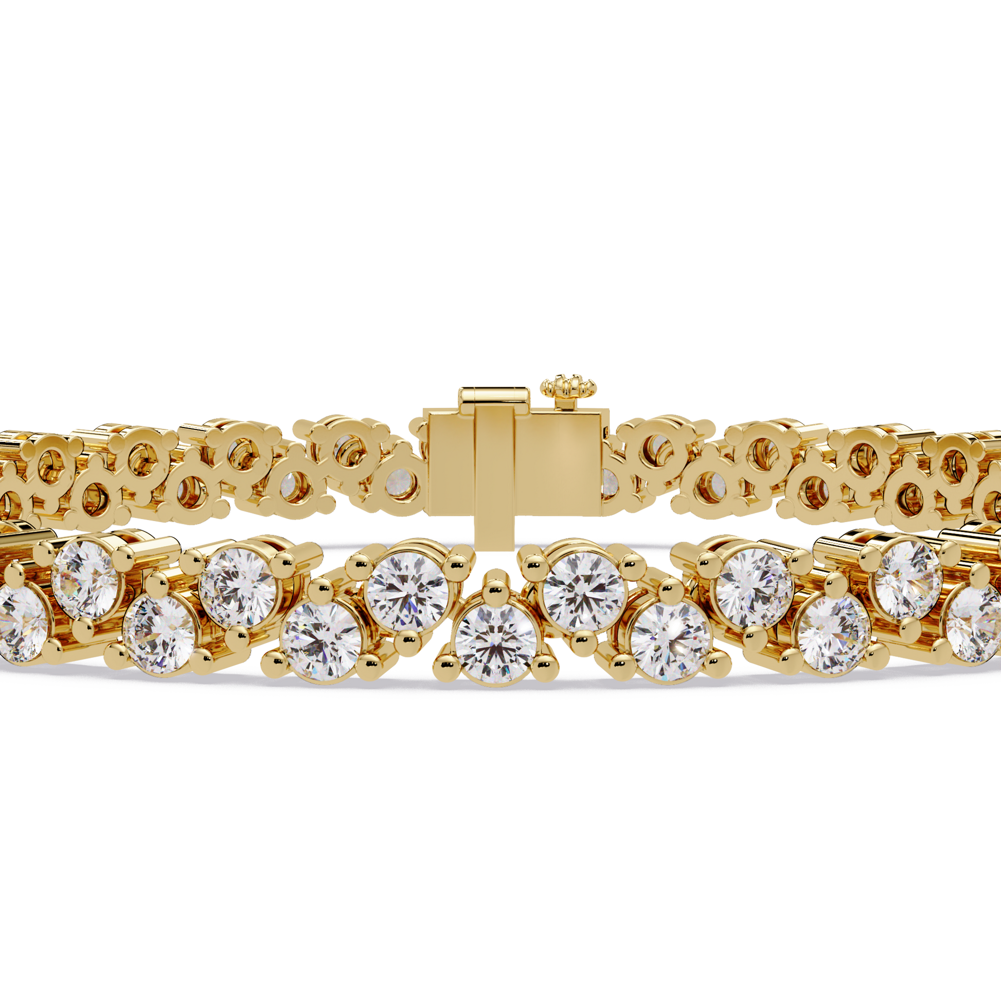 Round Cut Lab Grown Diamond Tennis Bracelet