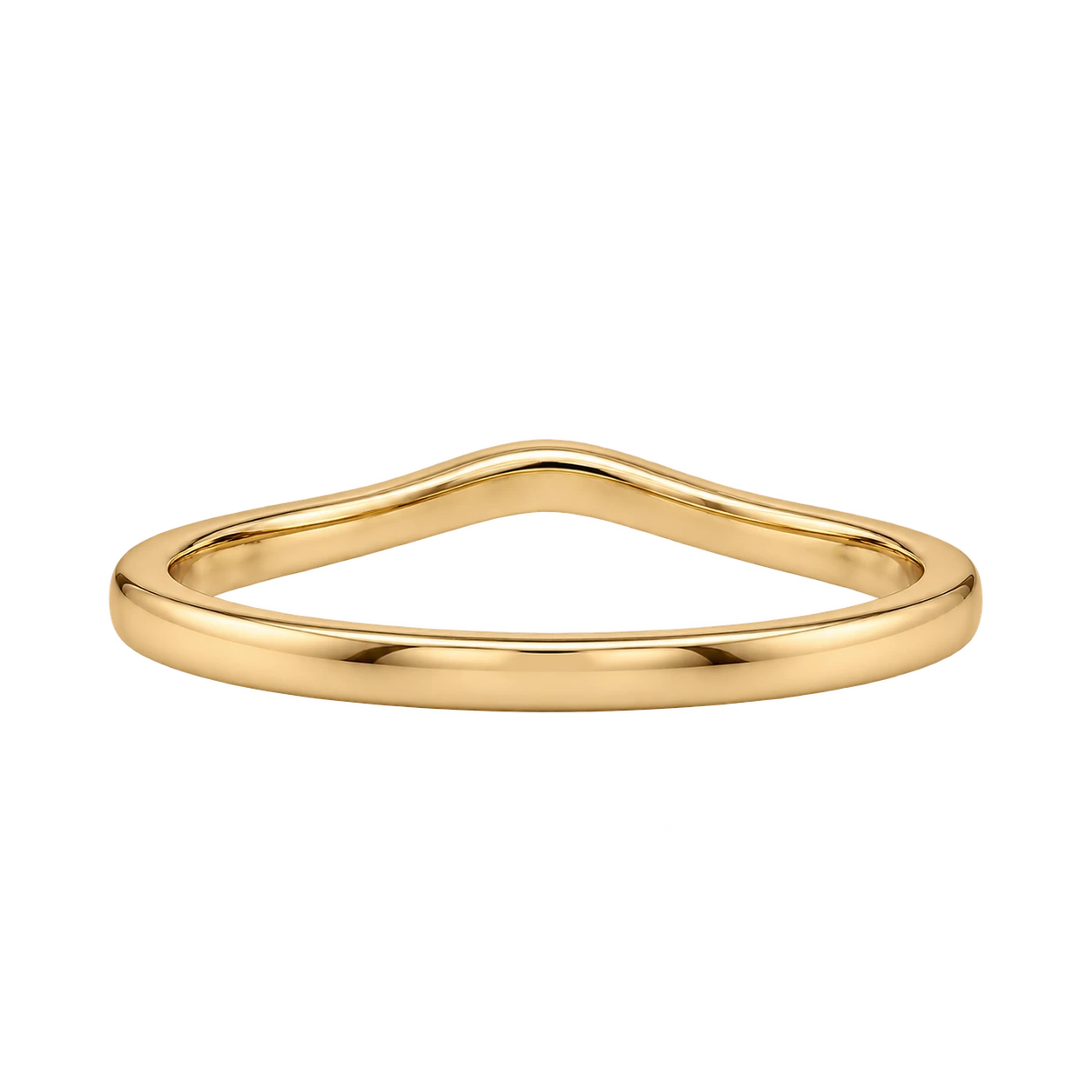 Curved Ruby Wedding Band V-Shaped Ruby Stacking Ring Chevron Gemstone Anniversary Band