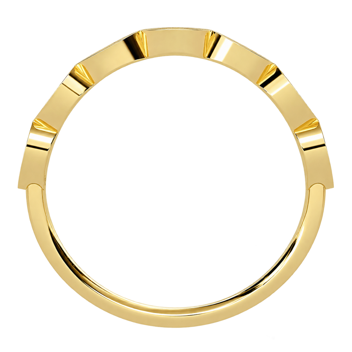 Delicate Lab Grown Diamond Wedding Band with Mil grain Detail