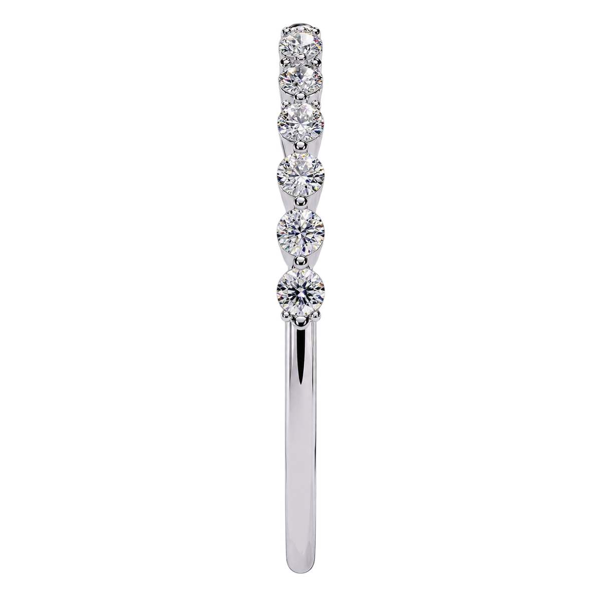 Lab Grown Diamond Eternity Wedding Band – Round Brilliant Shared Prong Ring for Women