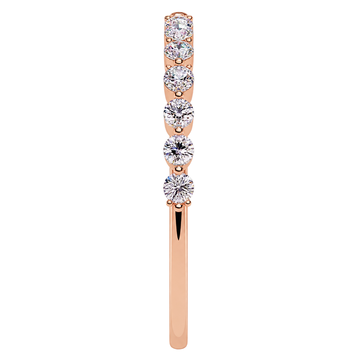 Lab Grown Diamond Eternity Wedding Band – Round Brilliant Shared Prong Ring for Women