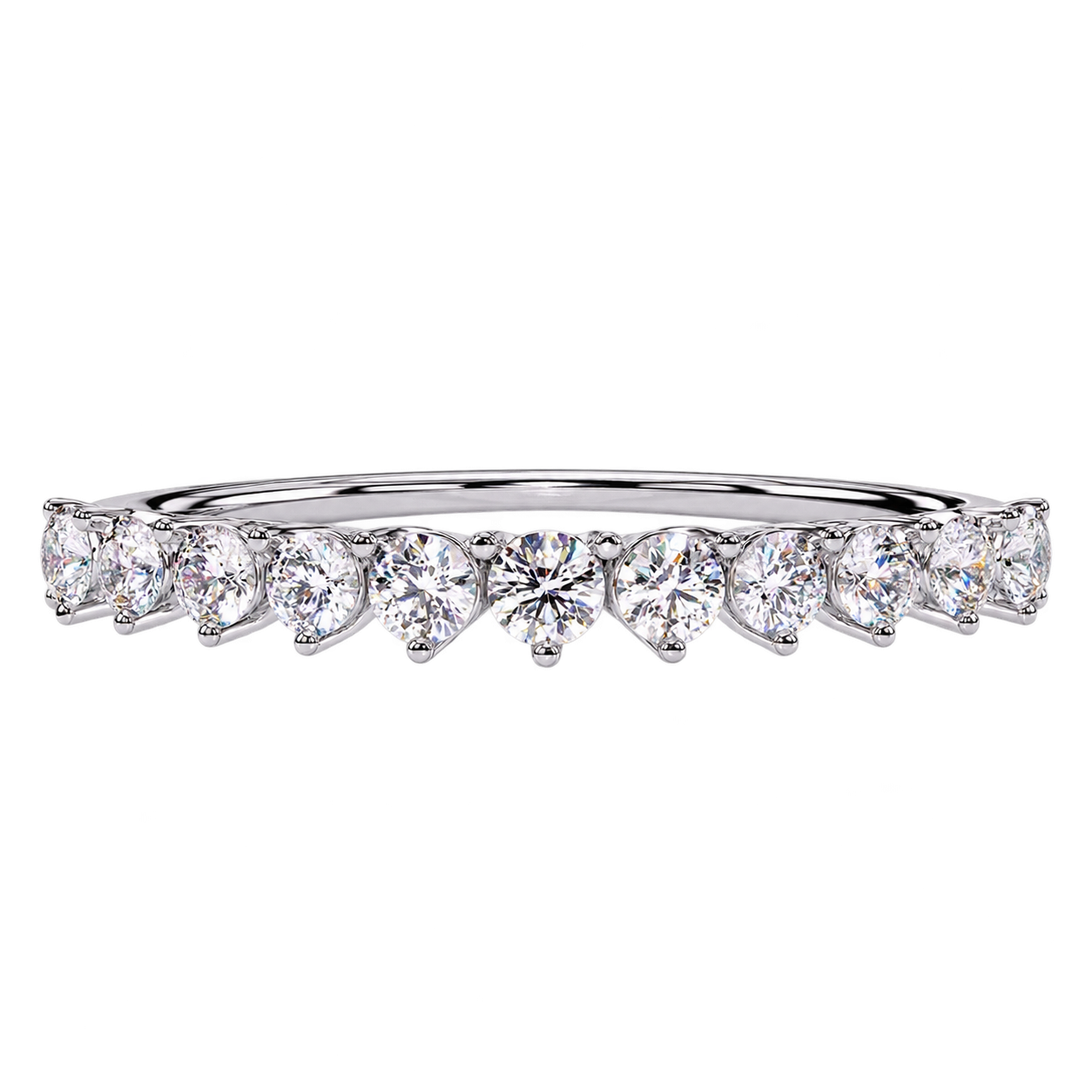 Lab Grown Diamond Wedding Band – Round Brilliant Eternity Ring for Women