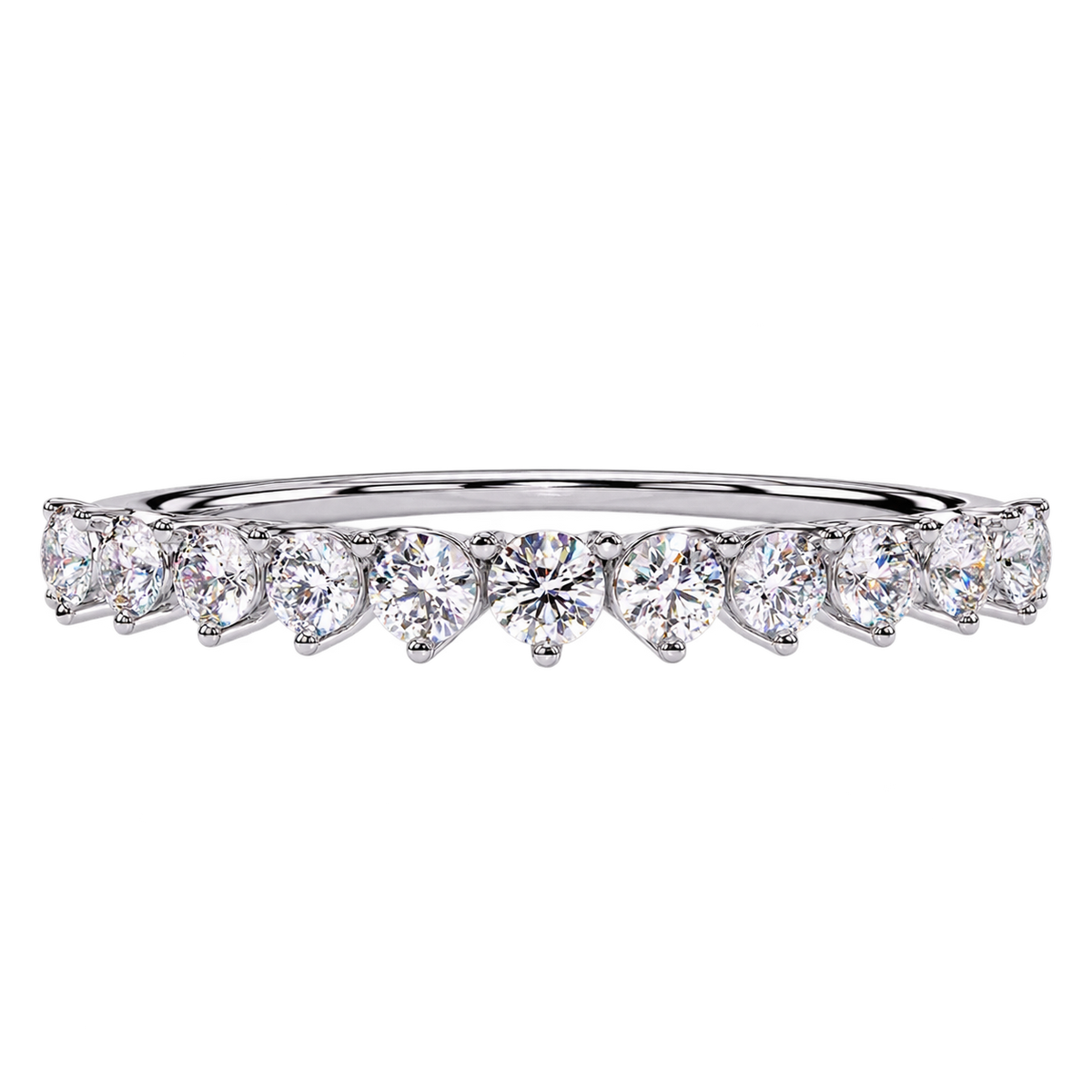Lab Grown Diamond Wedding Band – Round Brilliant Eternity Ring for Women