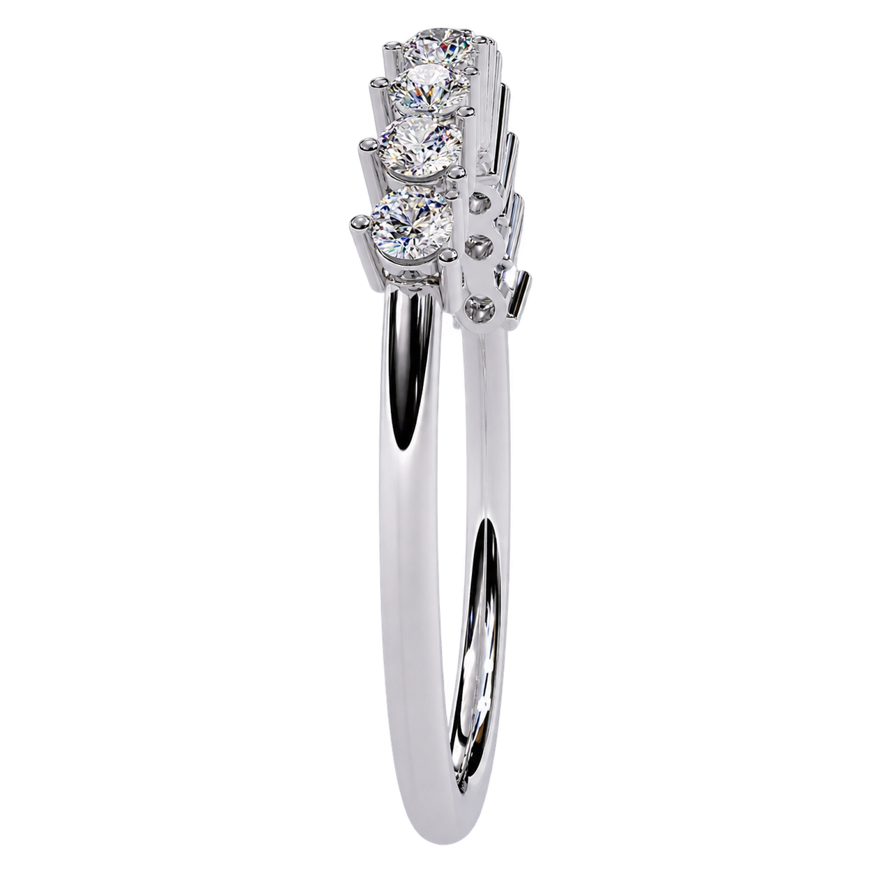 Lab Grown Diamond Wedding Band – Round Brilliant Eternity Ring for Women