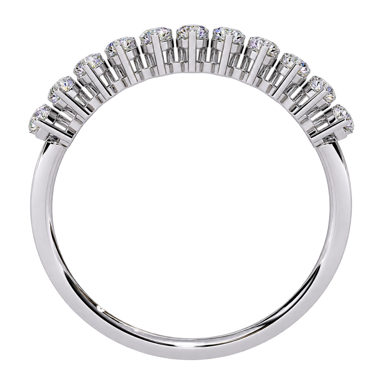Lab Grown Diamond Wedding Band – Round Brilliant Eternity Ring for Women