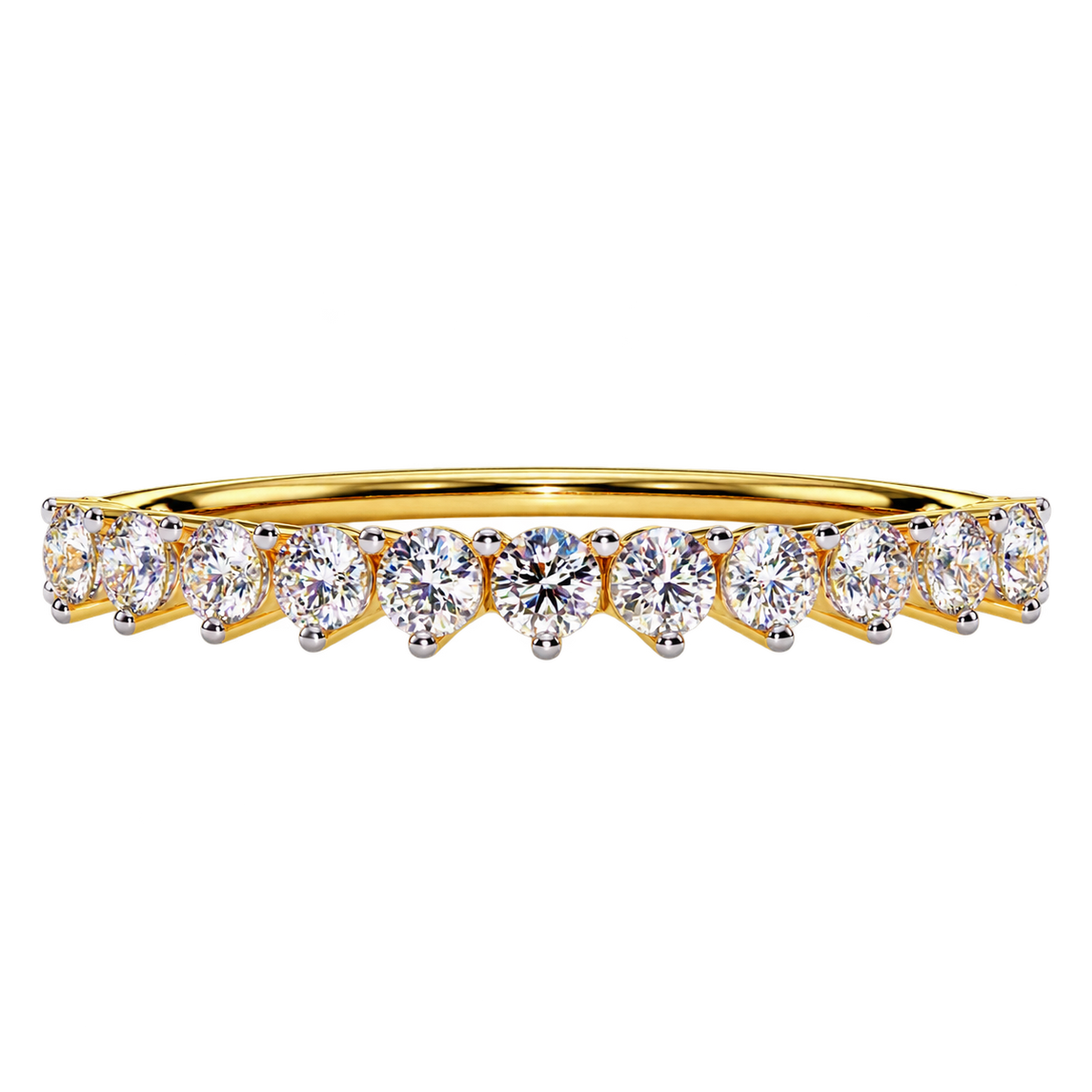 Lab Grown Diamond Wedding Band – Round Brilliant Eternity Ring for Women