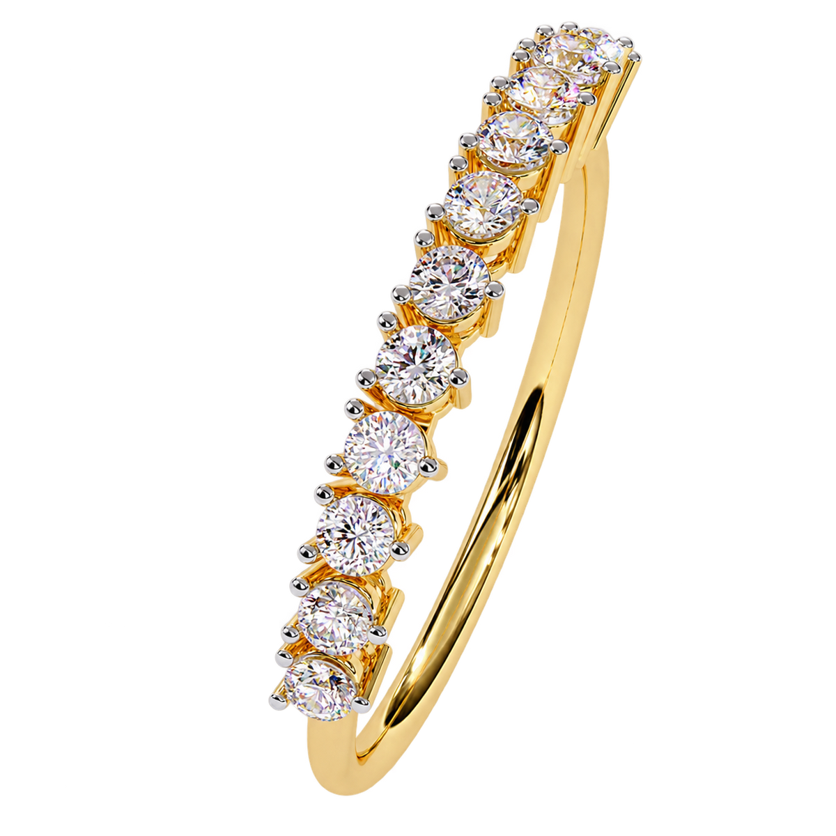 Lab Grown Diamond Wedding Band – Round Brilliant Eternity Ring for Women