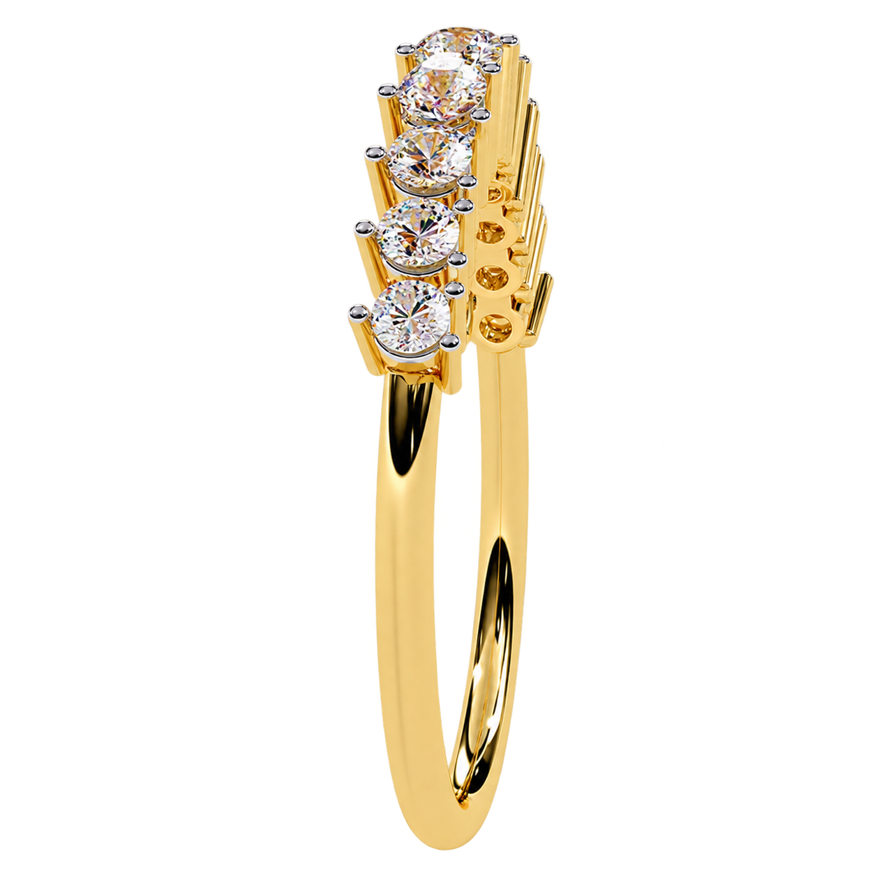 Lab Grown Diamond Wedding Band – Round Brilliant Eternity Ring for Women