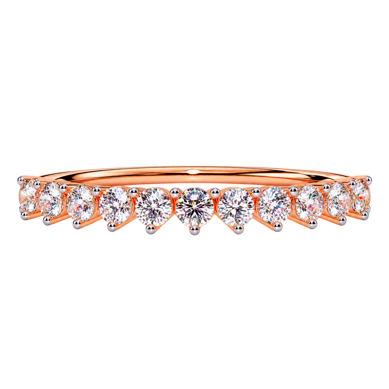 Lab Grown Diamond Wedding Band – Round Brilliant Eternity Ring for Women