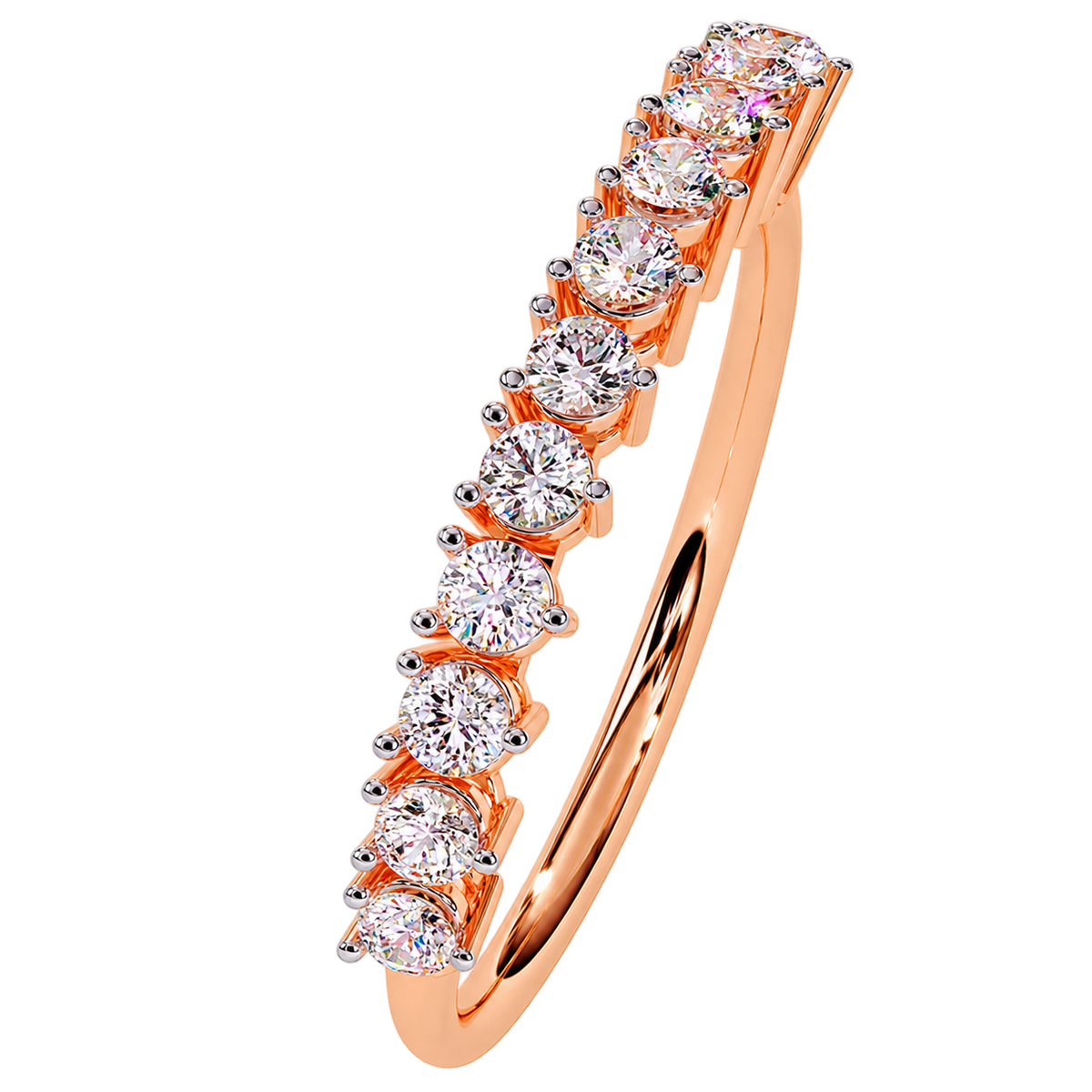 Lab Grown Diamond Wedding Band – Round Brilliant Eternity Ring for Women