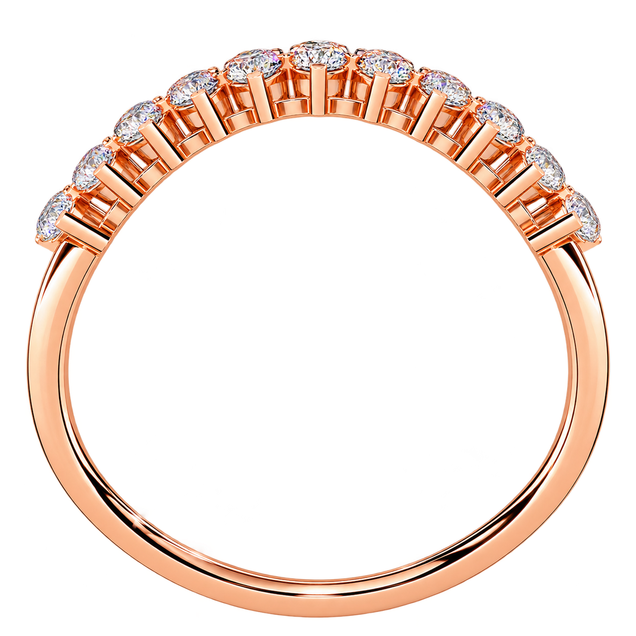 Lab Grown Diamond Wedding Band – Round Brilliant Eternity Ring for Women