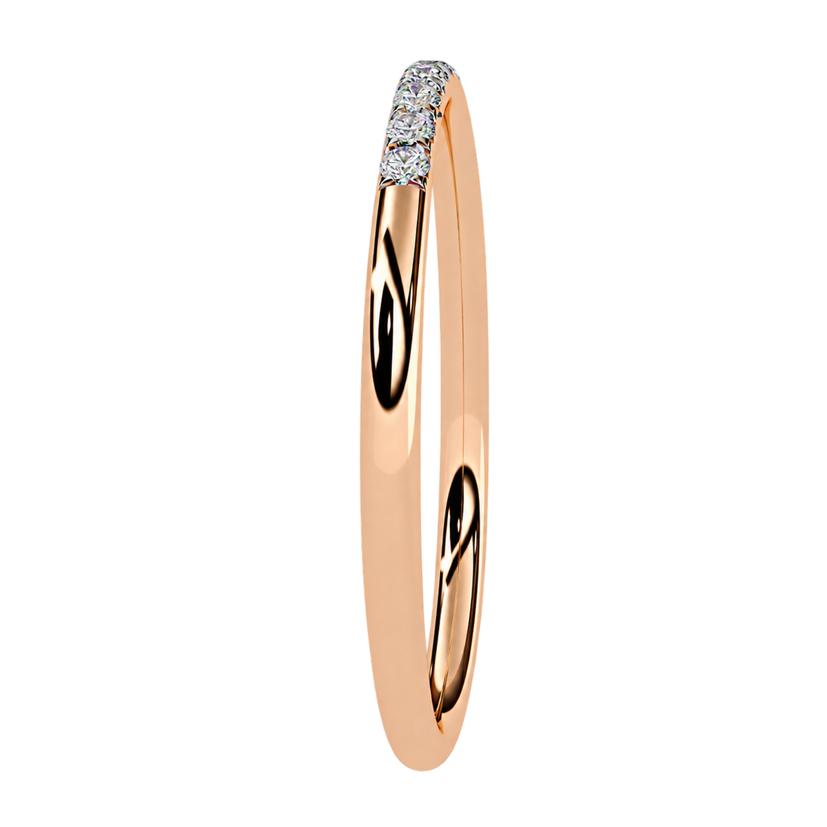 Ultra-Thin Lab Grown Diamond Wedding Band in White Gold Micro Pave Stacking Ring