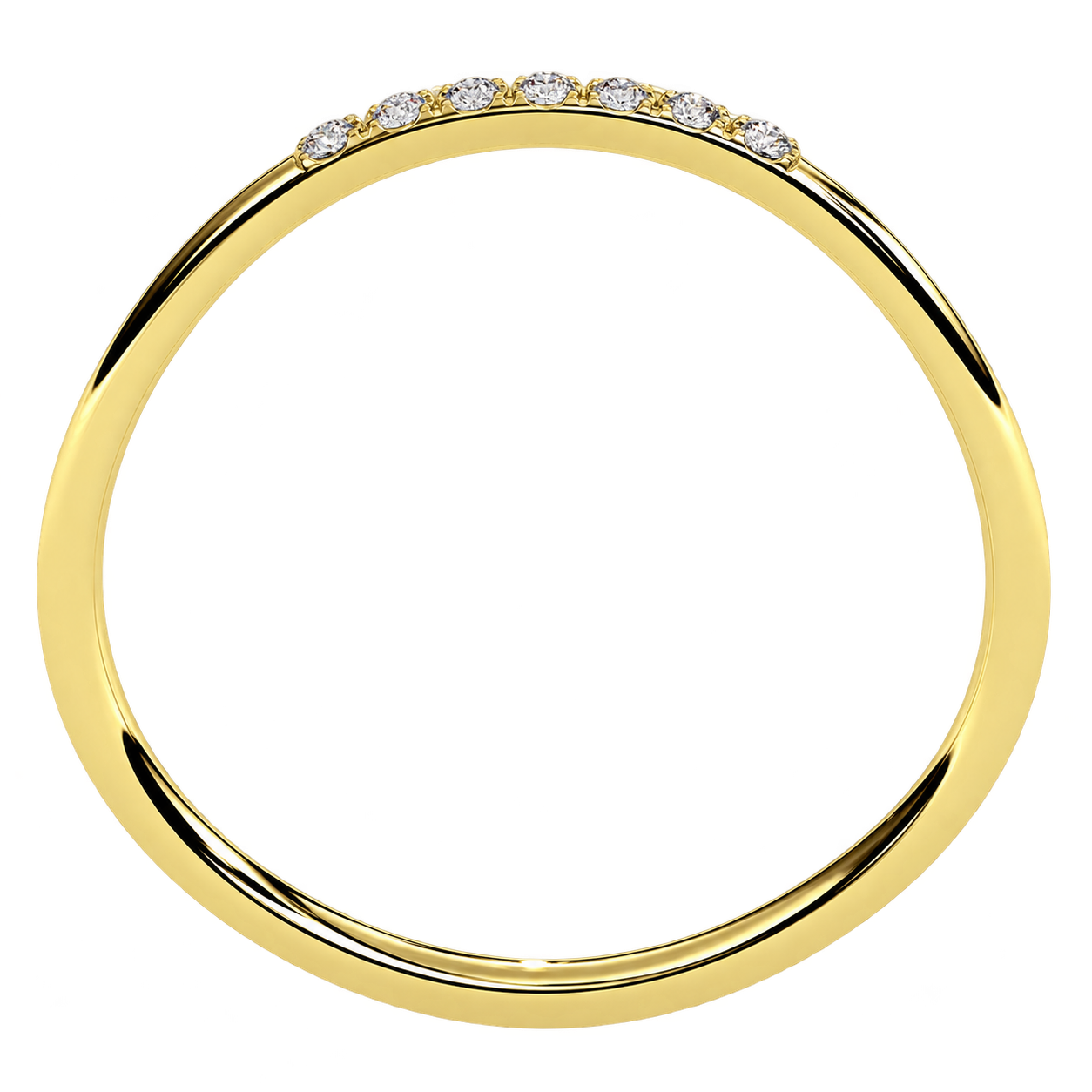 Ultra-Thin Lab Grown Diamond Wedding Band in White Gold Micro Pave Stacking Ring